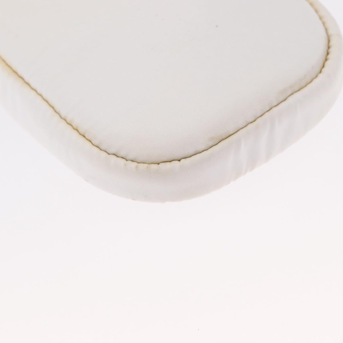 PRADA Shoulder Bag Nylon 2way White Silver Auth 152675V