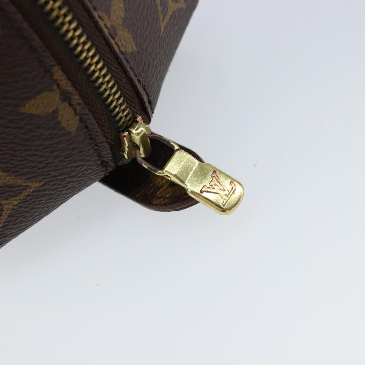 LOUIS VUITTON Monogram Trousse Demi Ronde Cosmetic Pouch M47520 LV Auth 152678