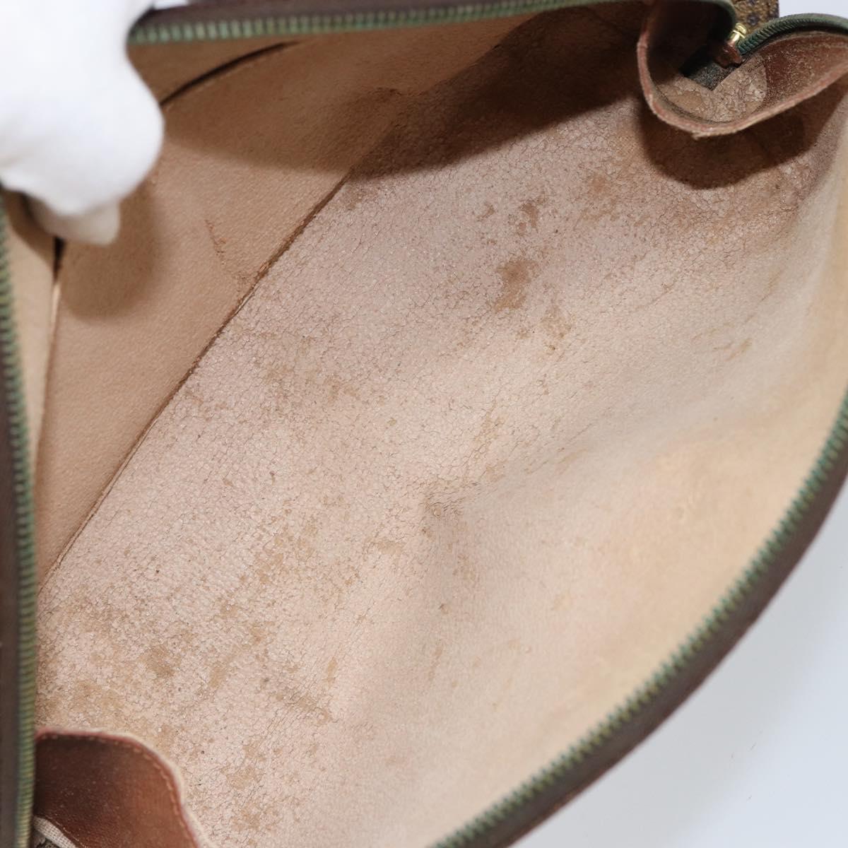 LOUIS VUITTON Monogram Trousse Demi Ronde Cosmetic Pouch M47520 LV Auth 152678