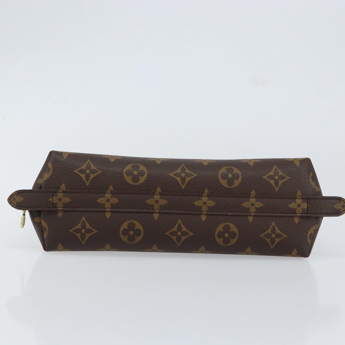 LOUIS VUITTON Monogram Trousse Demi Ronde Cosmetic Pouch M47520 LV Auth 152678