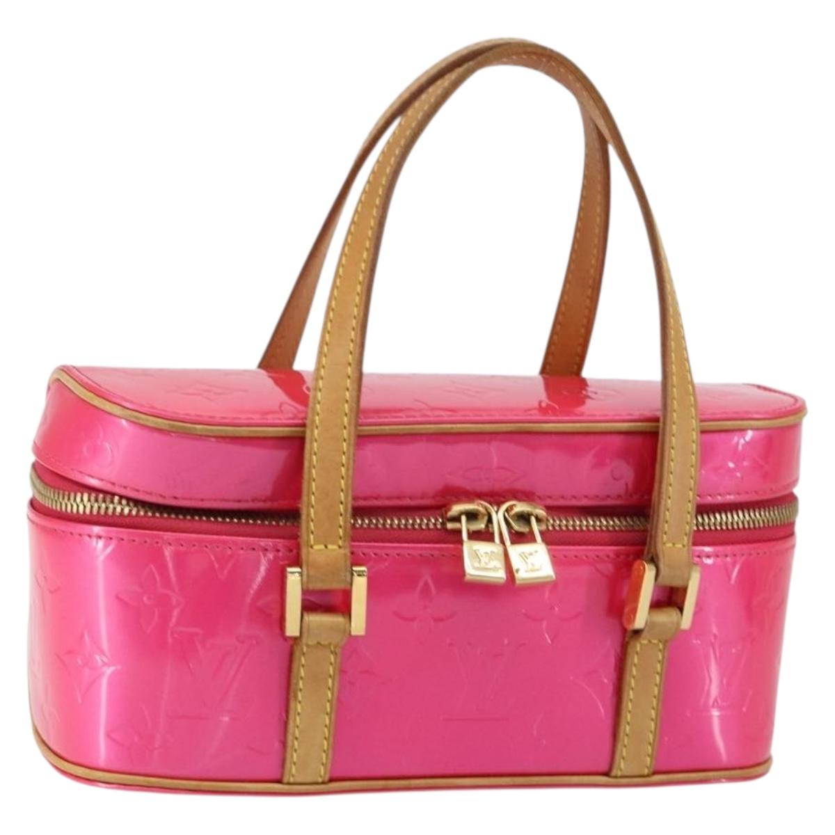 LOUIS VUITTON Vernis Sullivan Horizontal PM Bag Fuchsia Pink M91269 Auth 152679V