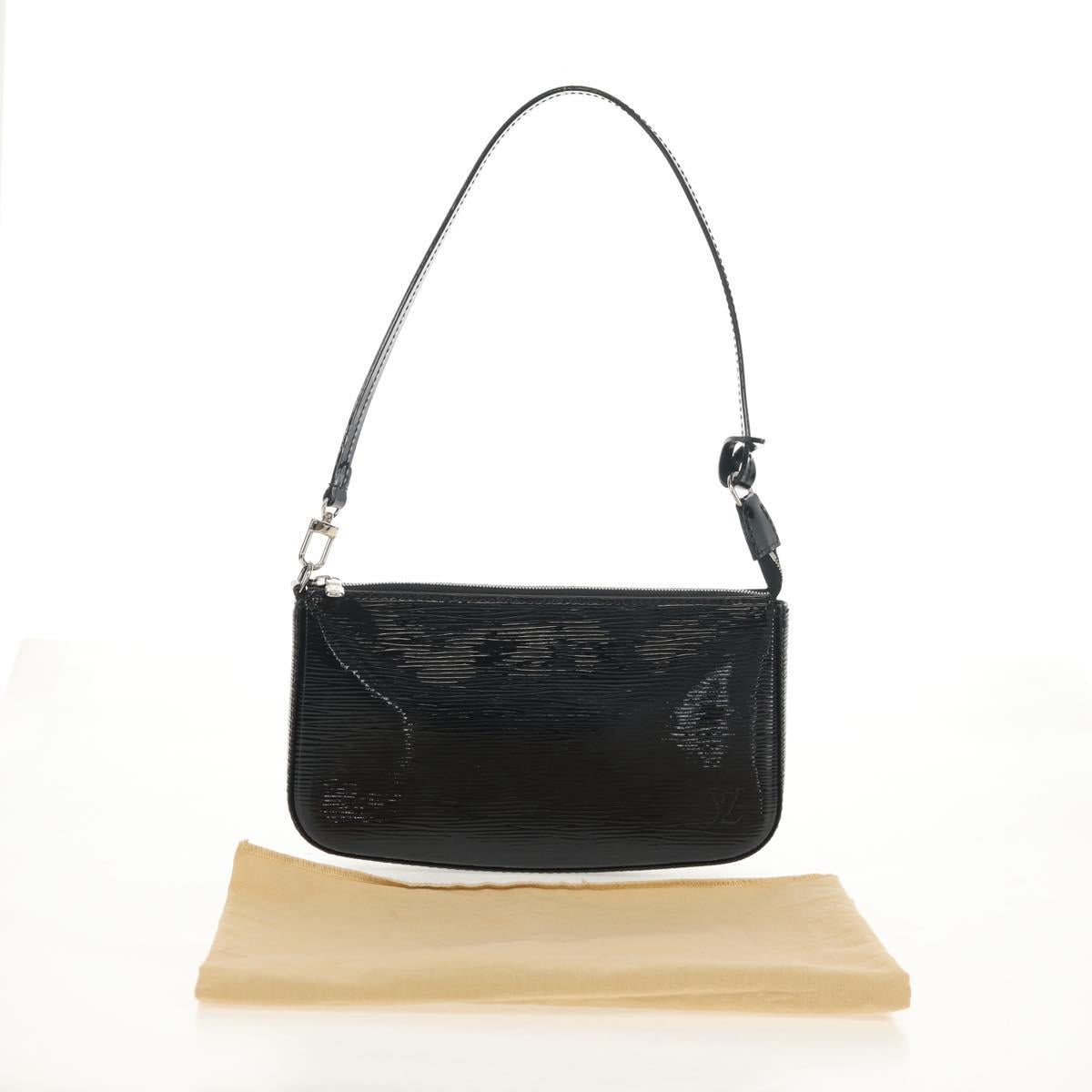 LOUIS VUITTON Epi Pochette Accessoires Pouch Noir Electric M4080N Auth 152684AV