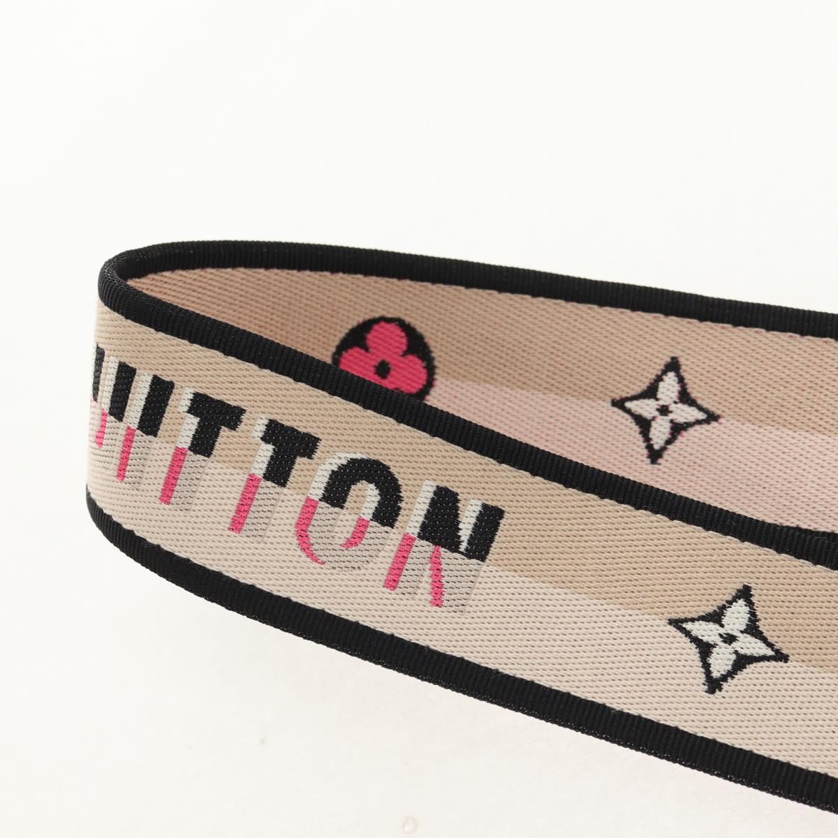 LOUIS VUITTON Signature Shoulder Strap Canvas 39.4"" Beige LV Auth 152698M