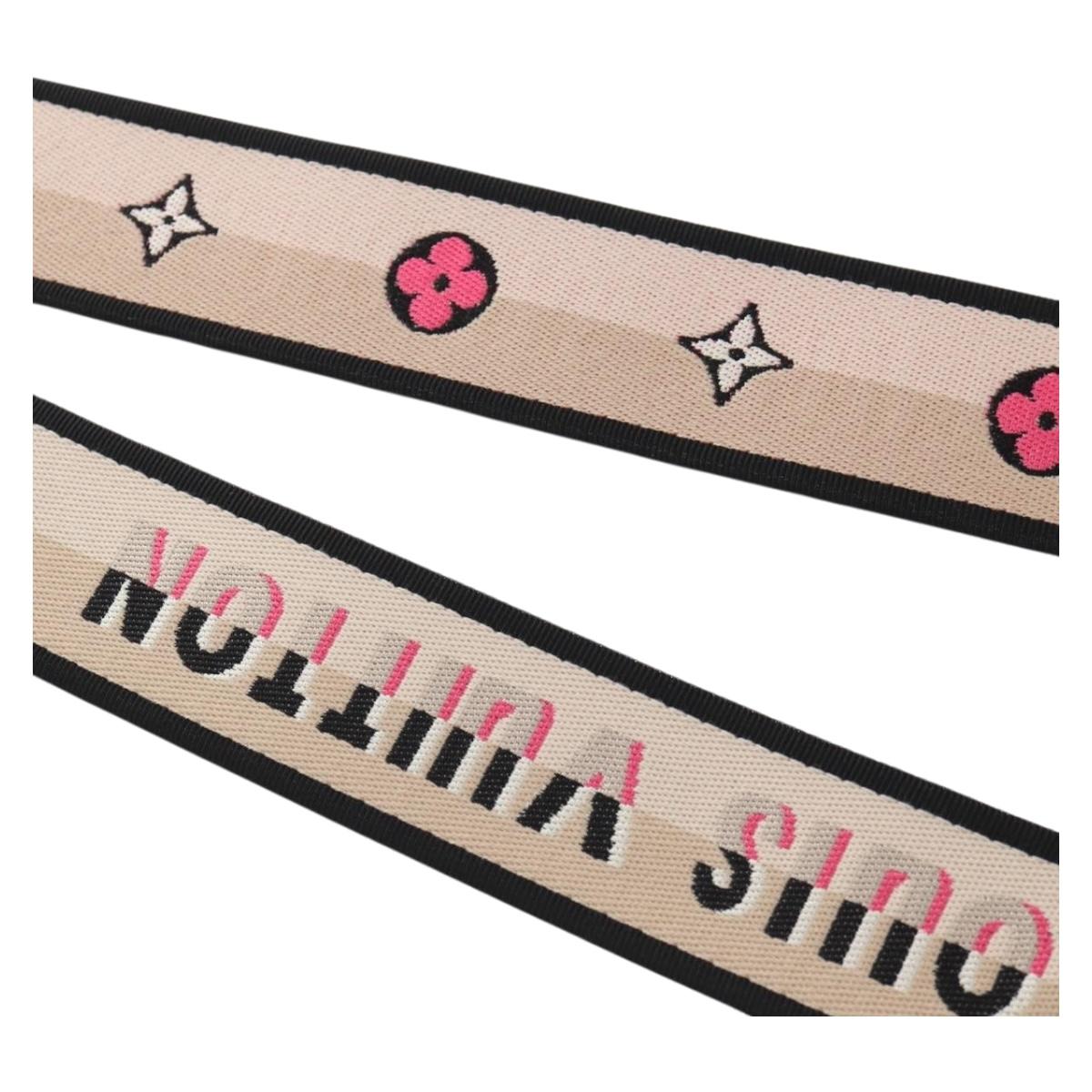 LOUIS VUITTON Signature Shoulder Strap Canvas 39.4"" Beige LV Auth 152698M