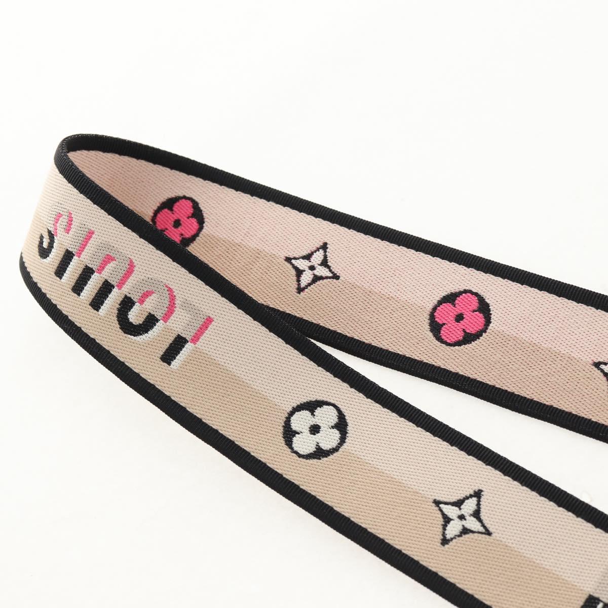 LOUIS VUITTON Signature Shoulder Strap Canvas 39.4"" Beige LV Auth 152698M