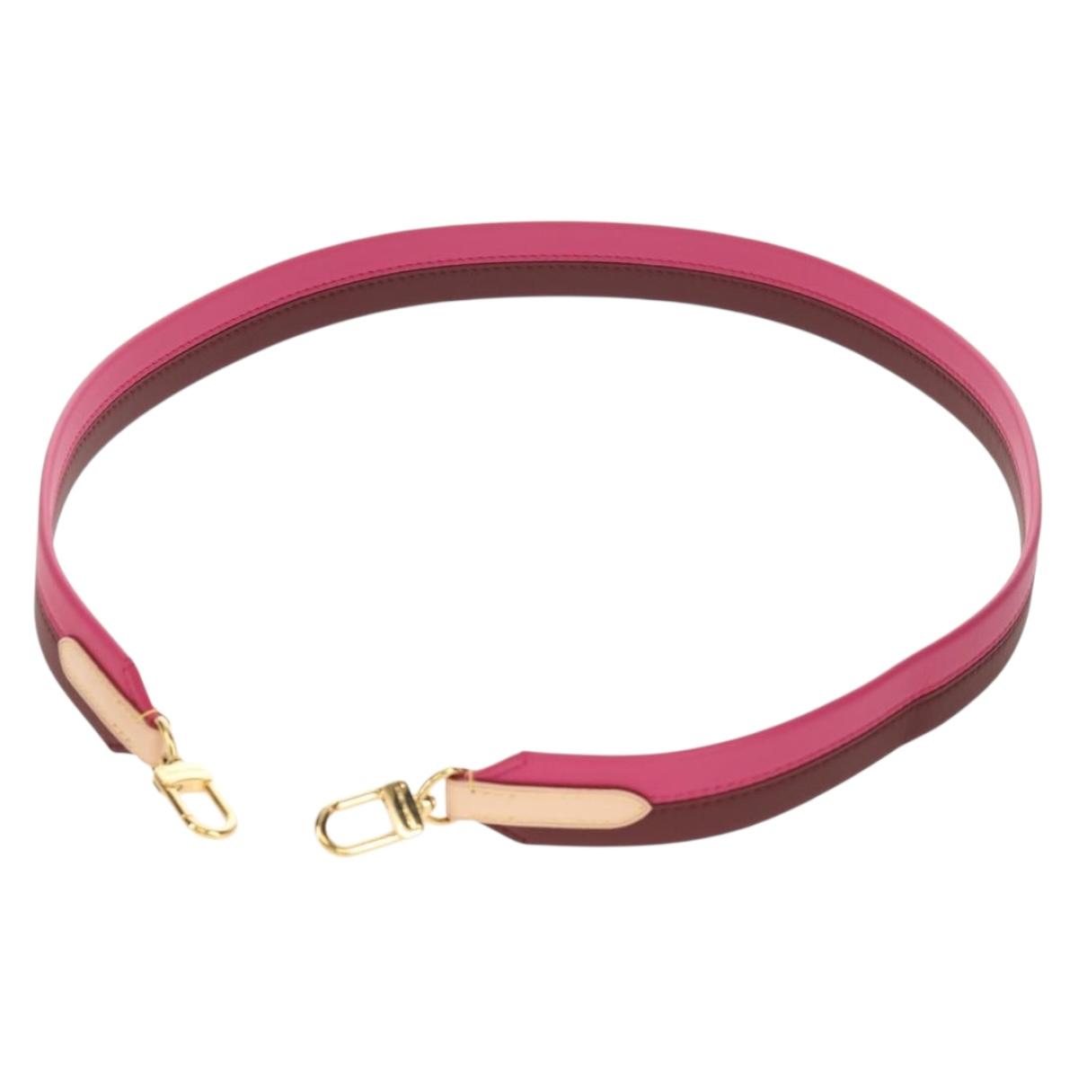 LOUIS VUITTON Clinue BB Strap Shoulder Strap Leather 39.4"" Pink LV Auth 152699A