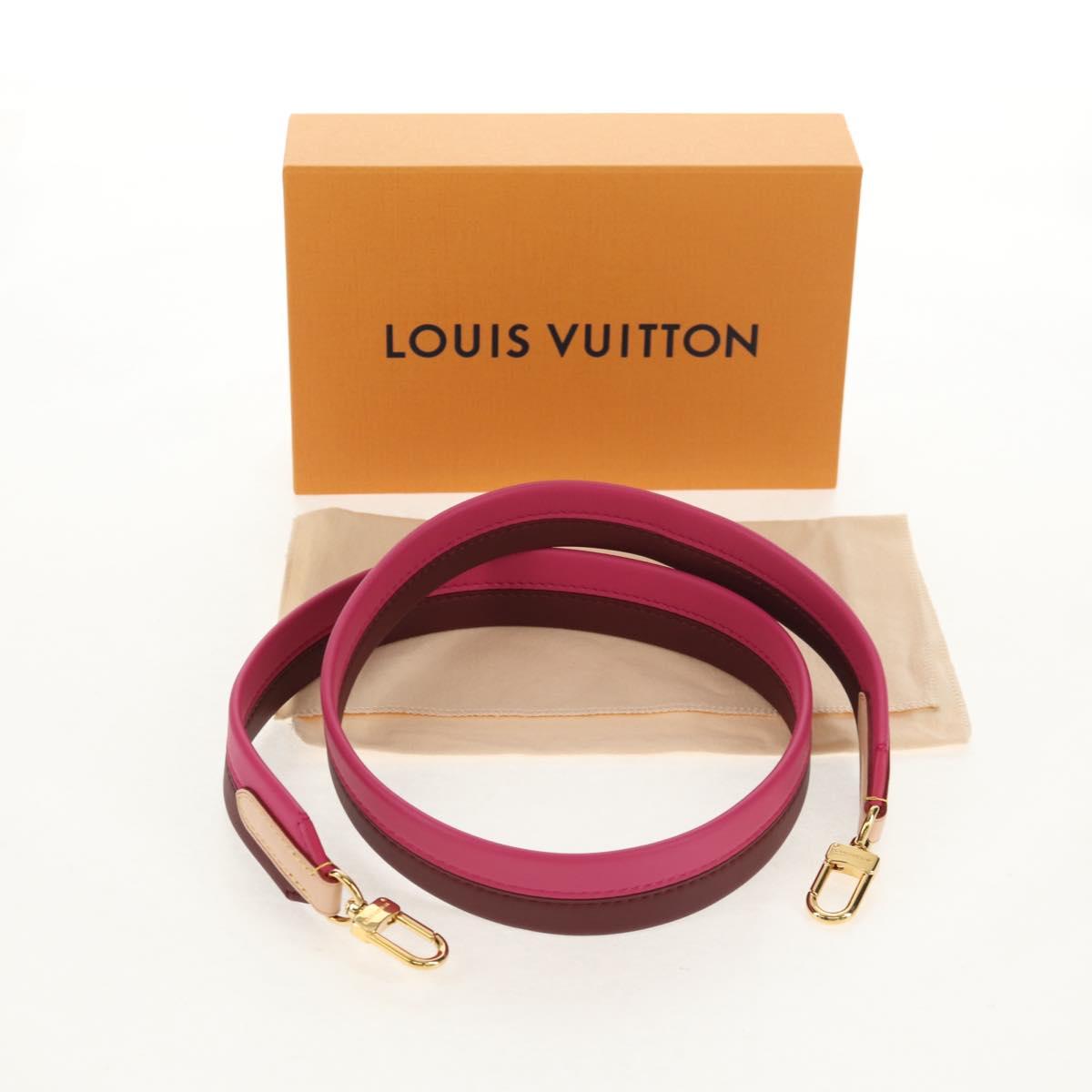 LOUIS VUITTON Clinue BB Strap Shoulder Strap Leather 39.4"" Pink LV Auth 152699A