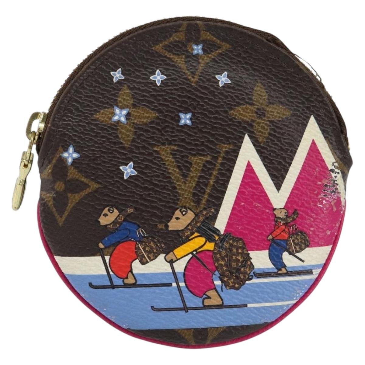 LOUIS VUITTON Holiday Exclusive Porte Monnaie Round Coin M63331 LV Auth 152704