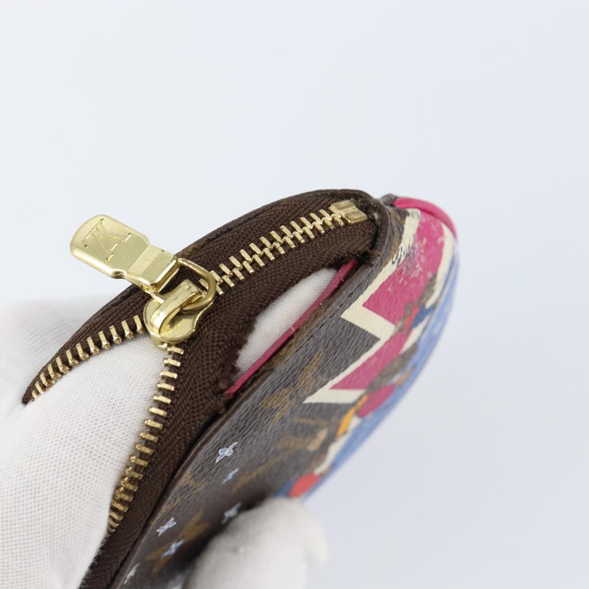 LOUIS VUITTON Holiday Exclusive Porte Monnaie Round Coin M63331 LV Auth 152704