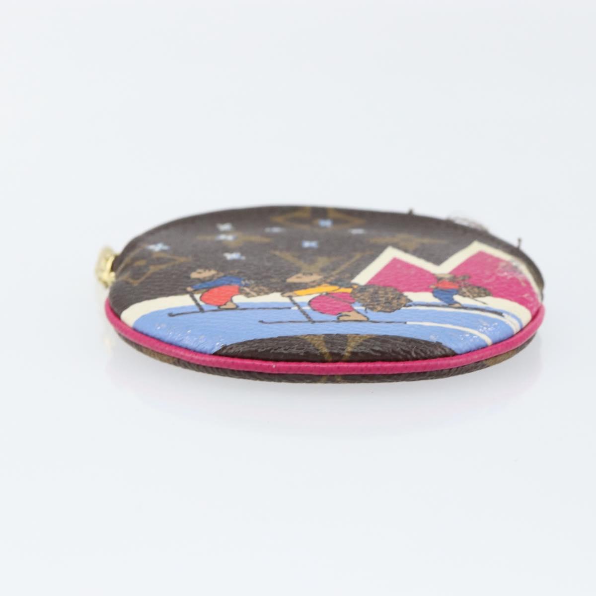 LOUIS VUITTON Holiday Exclusive Porte Monnaie Round Coin M63331 LV Auth 152704