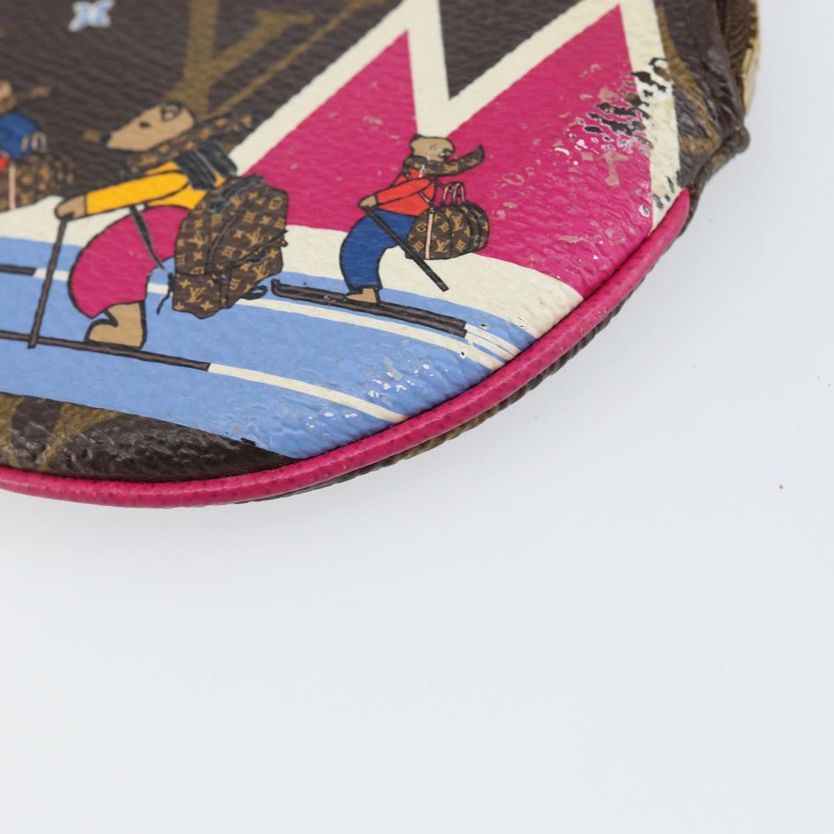 LOUIS VUITTON Holiday Exclusive Porte Monnaie Round Coin M63331 LV Auth 152704