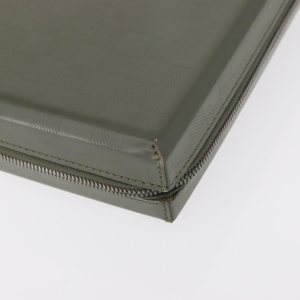 LOUIS VUITTON Damie Grasset Luke Business Bag Gray Resin M92154 LV Auth 152706