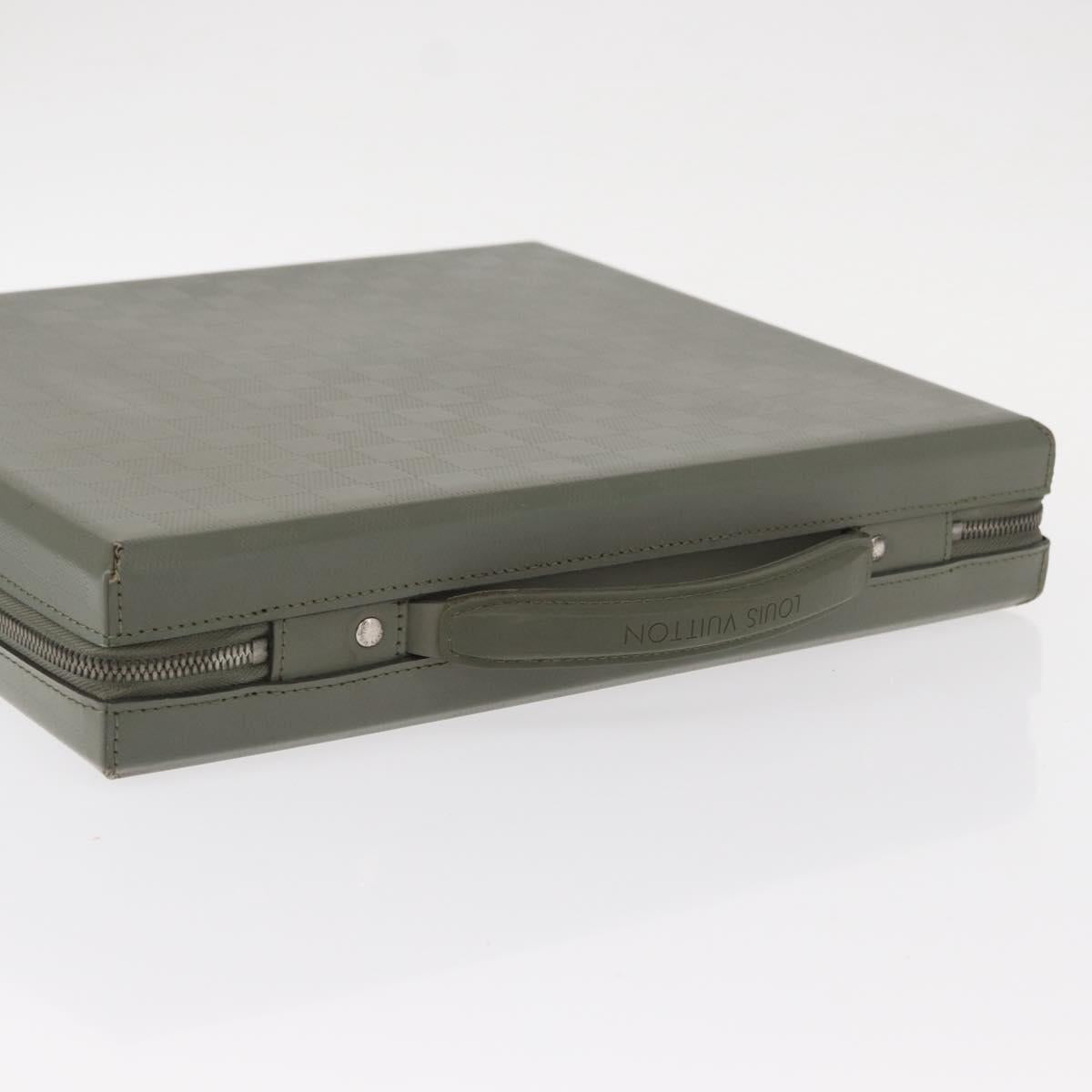 LOUIS VUITTON Damie Grasset Luke Business Bag Gray Resin M92154 LV Auth 152706