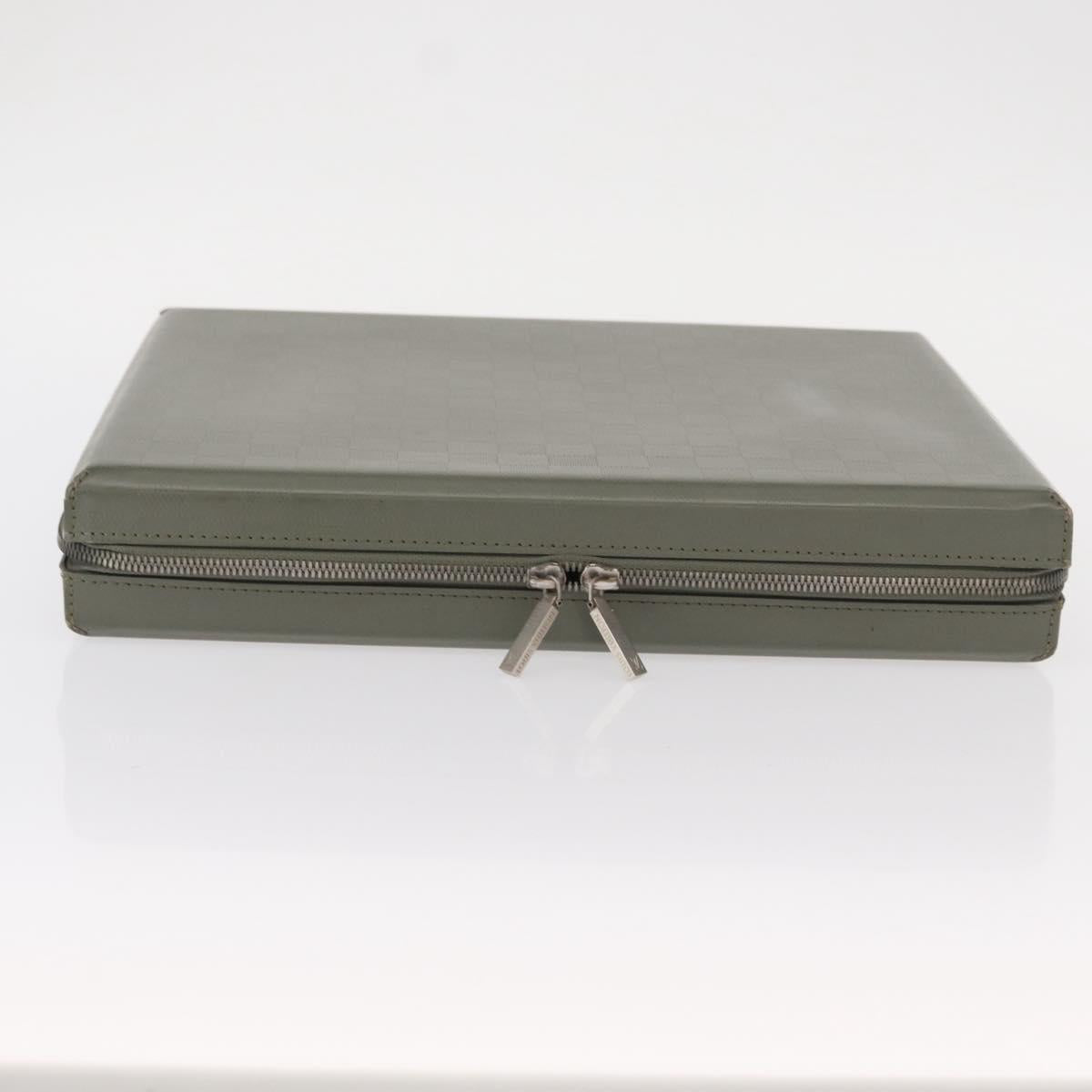 LOUIS VUITTON Damie Grasset Luke Business Bag Gray Resin M92154 LV Auth 152706