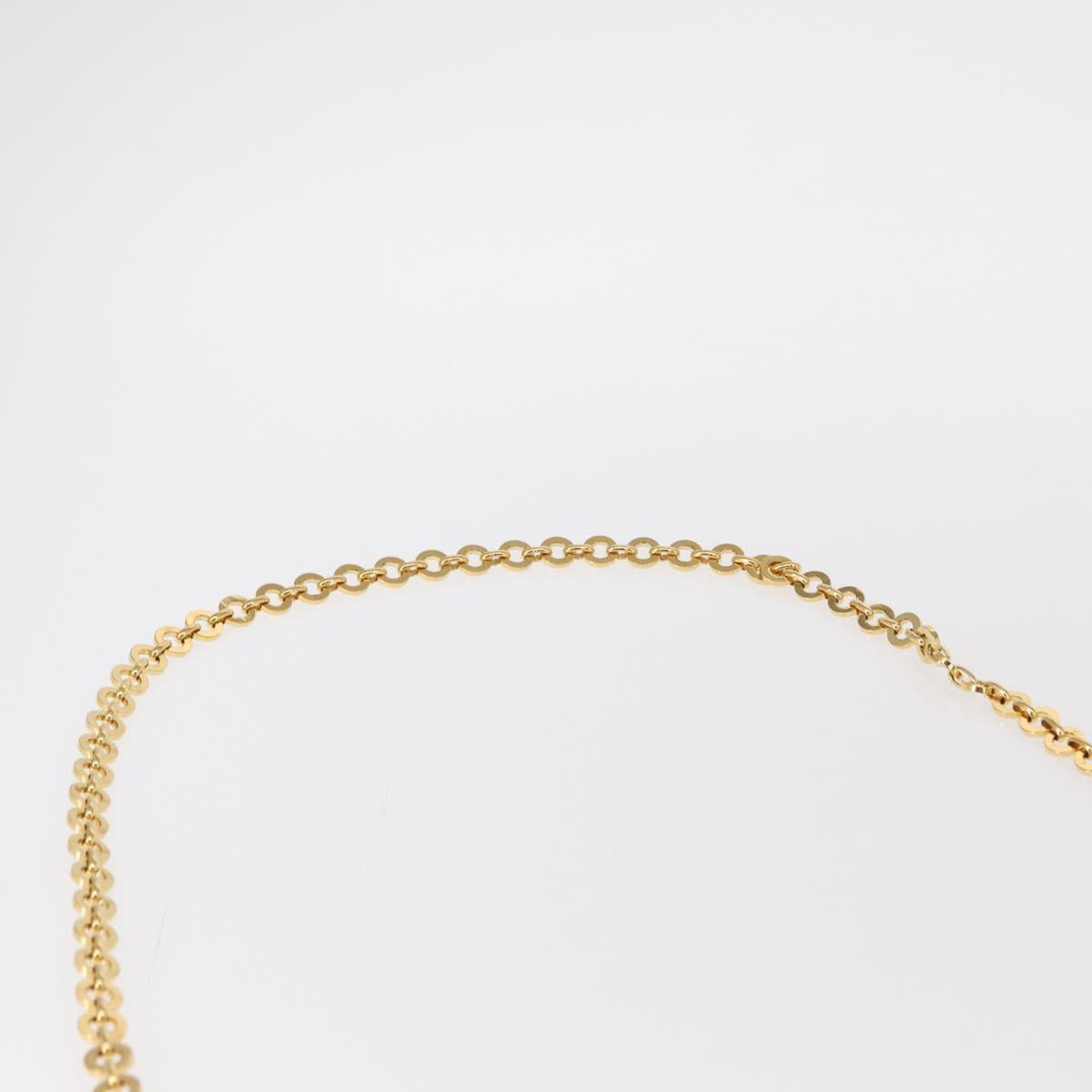 Salvatore Ferragamo Gancini Chain Shoulder Bag Leather Navy Gold Auth 152720