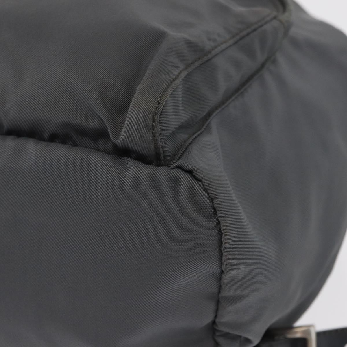 PRADA Backpack Nylon Gray Silver Auth 152731