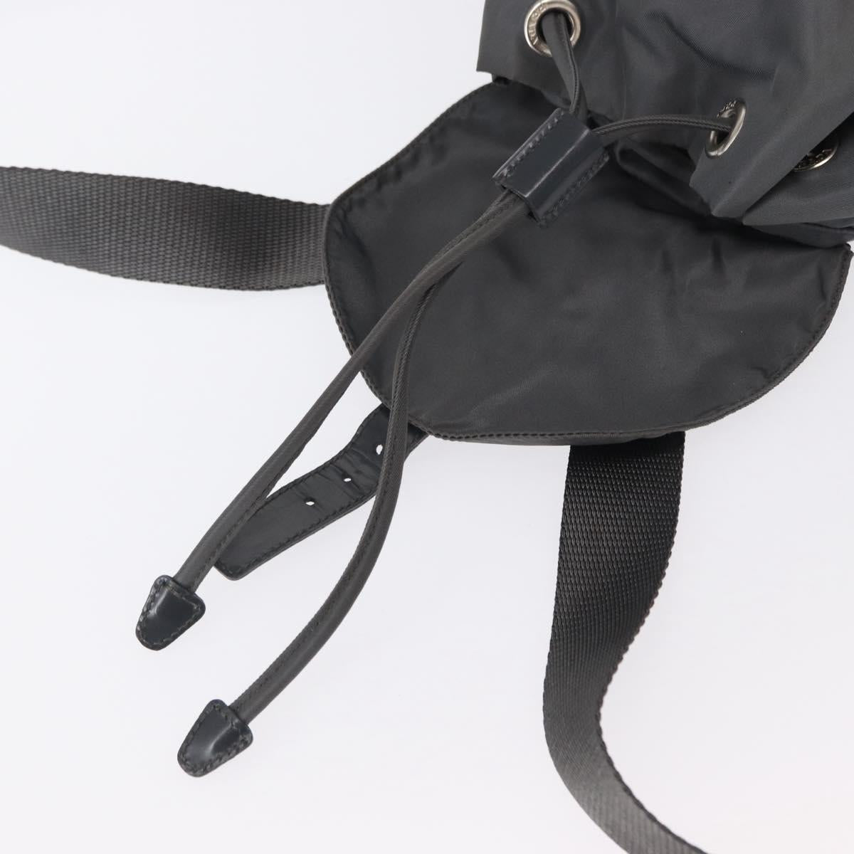 PRADA Backpack Nylon Gray Silver Auth 152731