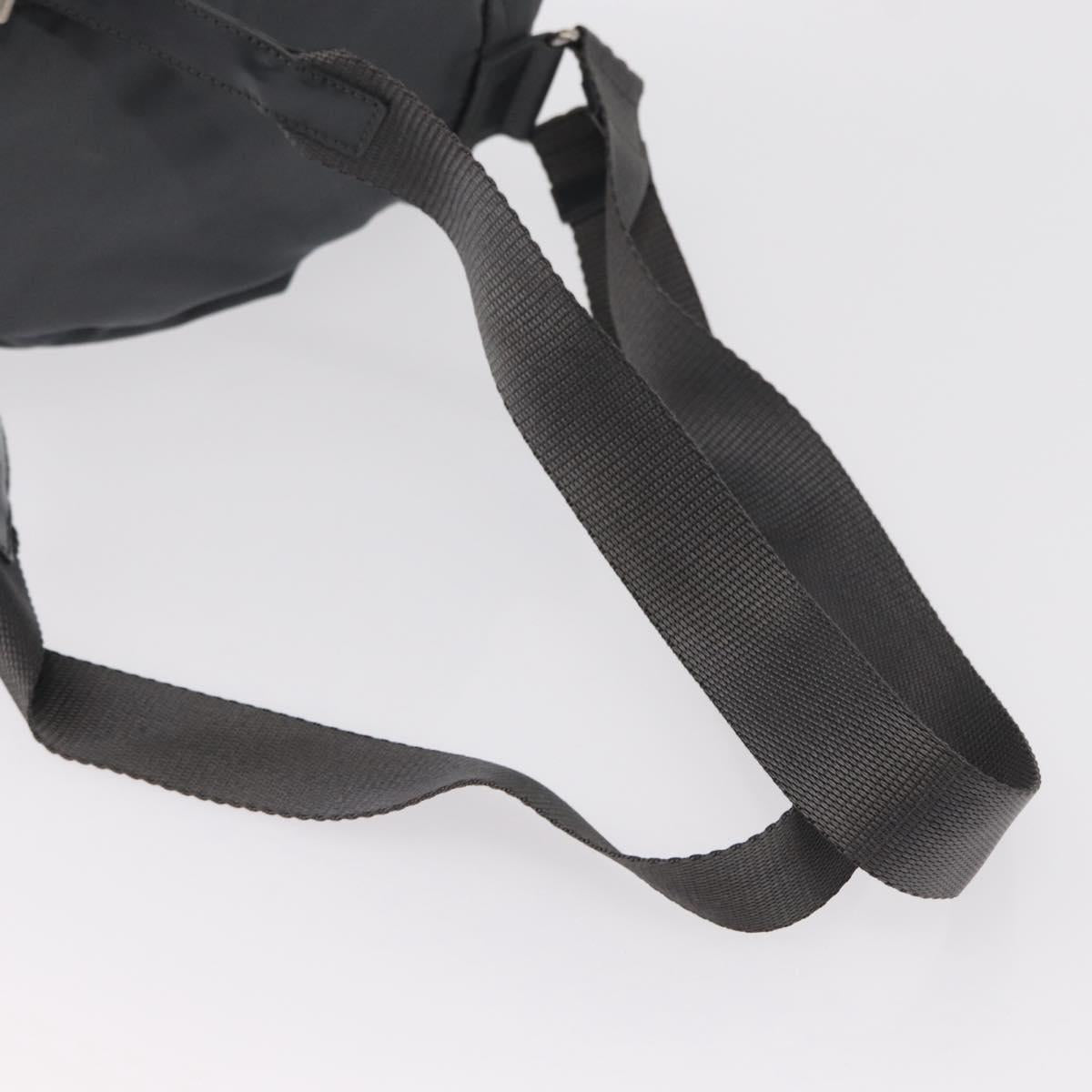 PRADA Backpack Nylon Gray Silver Auth 152731