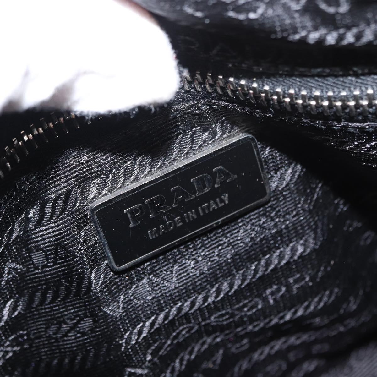 PRADA Shoulder Bag Nylon Orange Silver Auth 152734