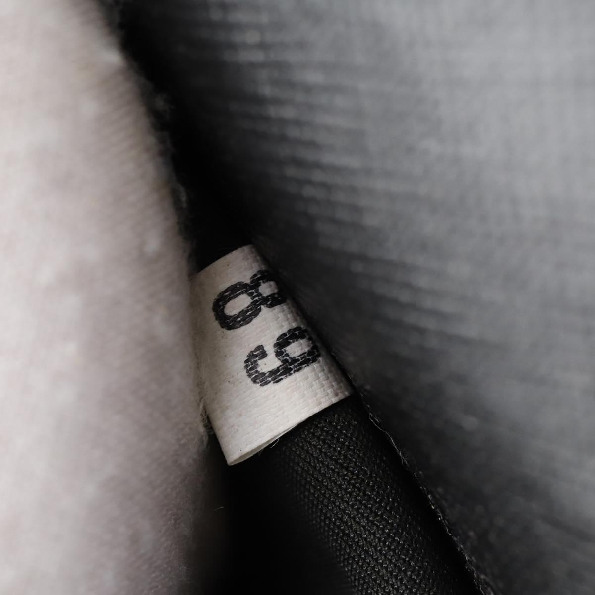 PRADA Boston Bag Nylon 2way Black Silver Auth 152736