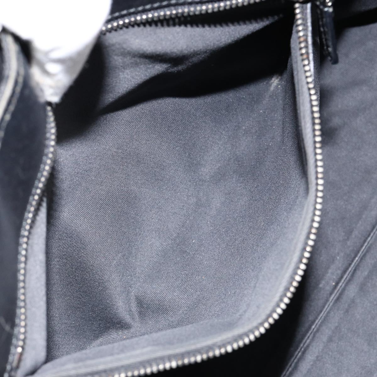 GUCCI GG Canvas Hand Bag Black Silver 106251 Auth 152740