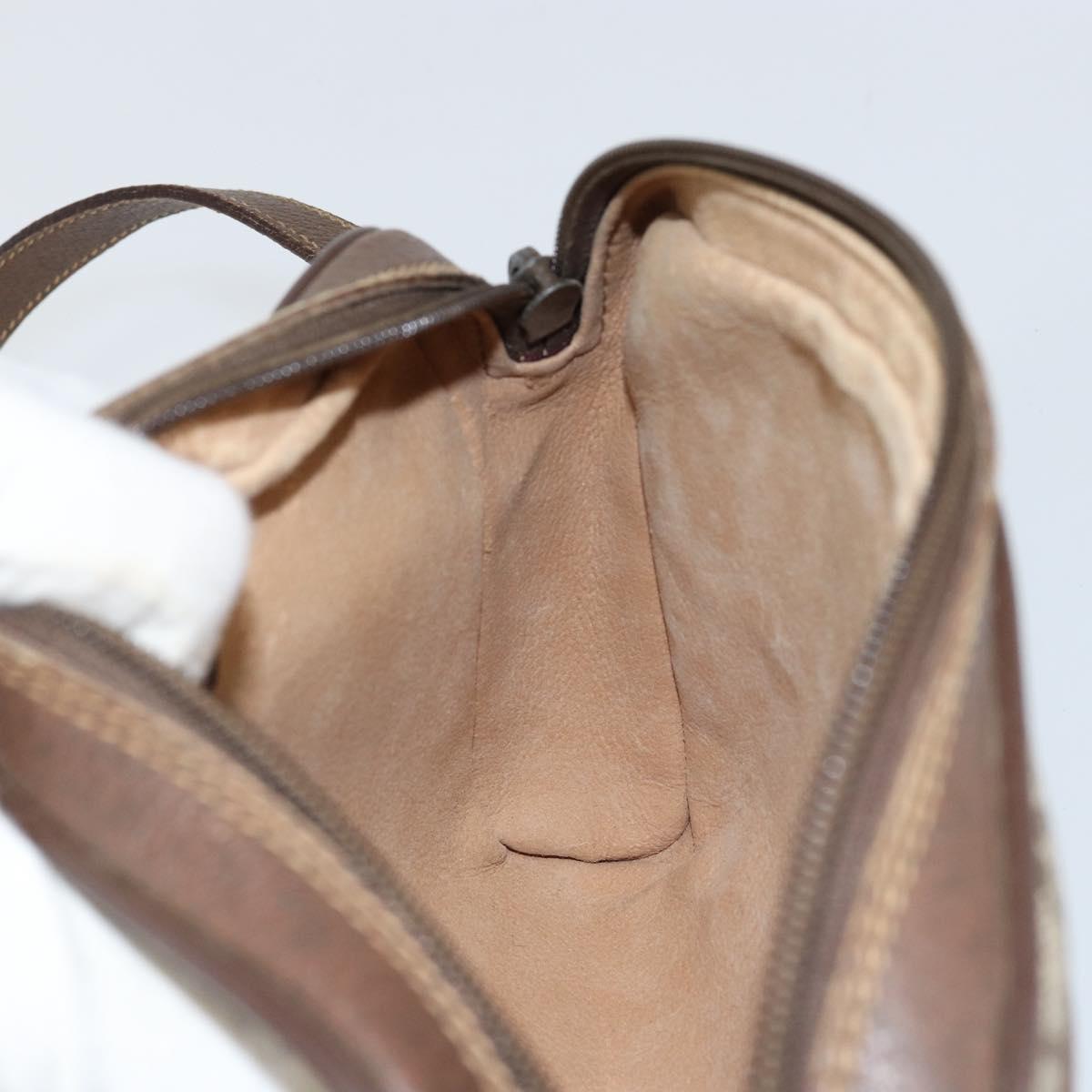 GUCCI GG Supreme Web Sherry Line Bag PVC Beige Gold 116 02 089 Auth 152741