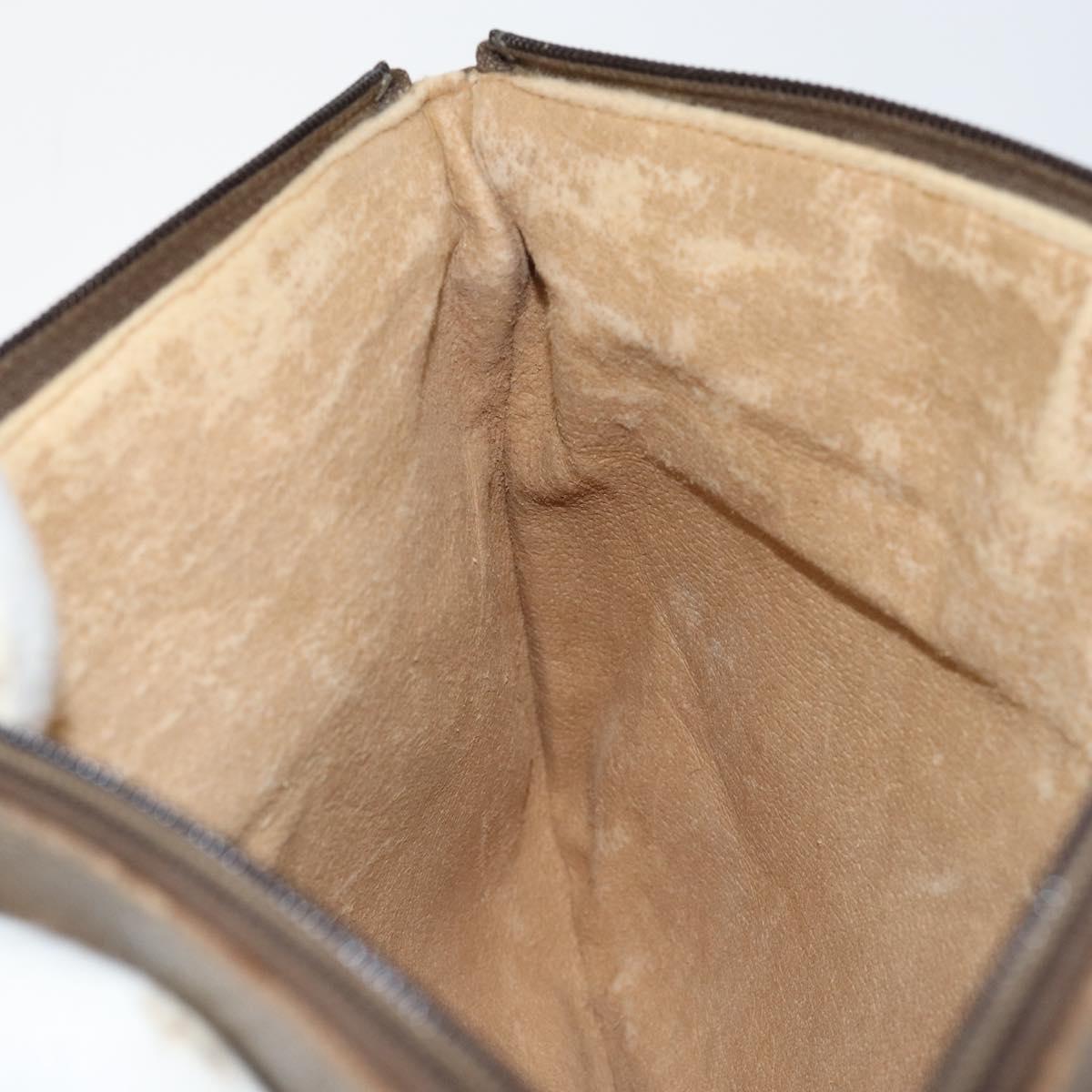 GUCCI GG Supreme Web Sherry Line Bag PVC Beige Gold 904 02 026 Auth 152743