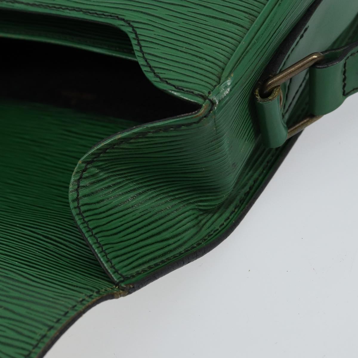 LOUIS VUITTON Epi Cartouchiere MM Shoulder Bag Green M52244 LV Auth 152749