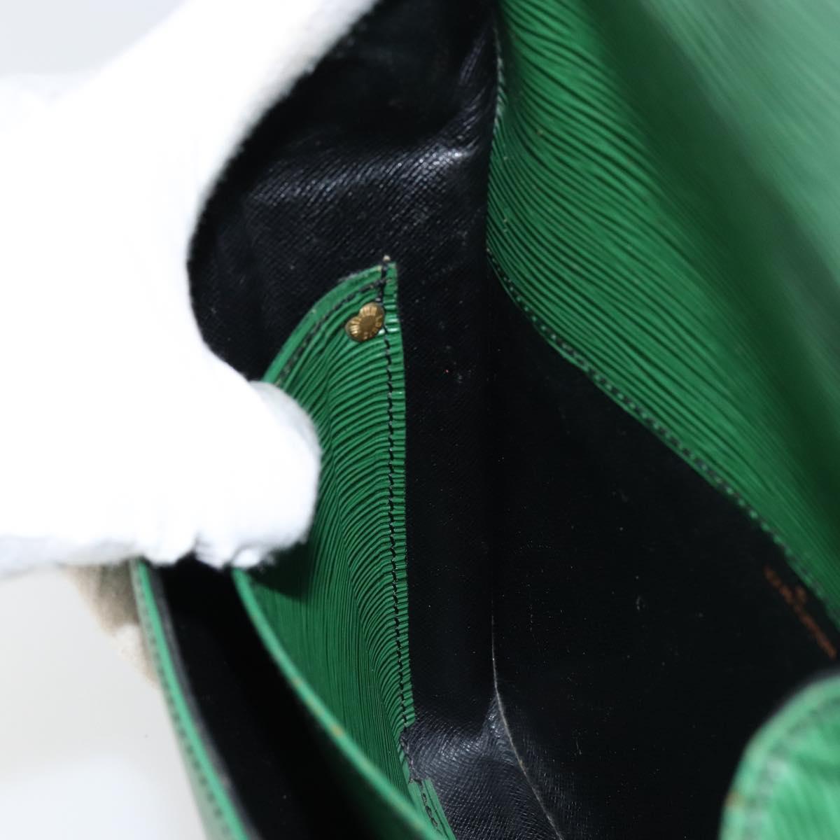 LOUIS VUITTON Epi Cartouchiere MM Shoulder Bag Green M52244 LV Auth 152749