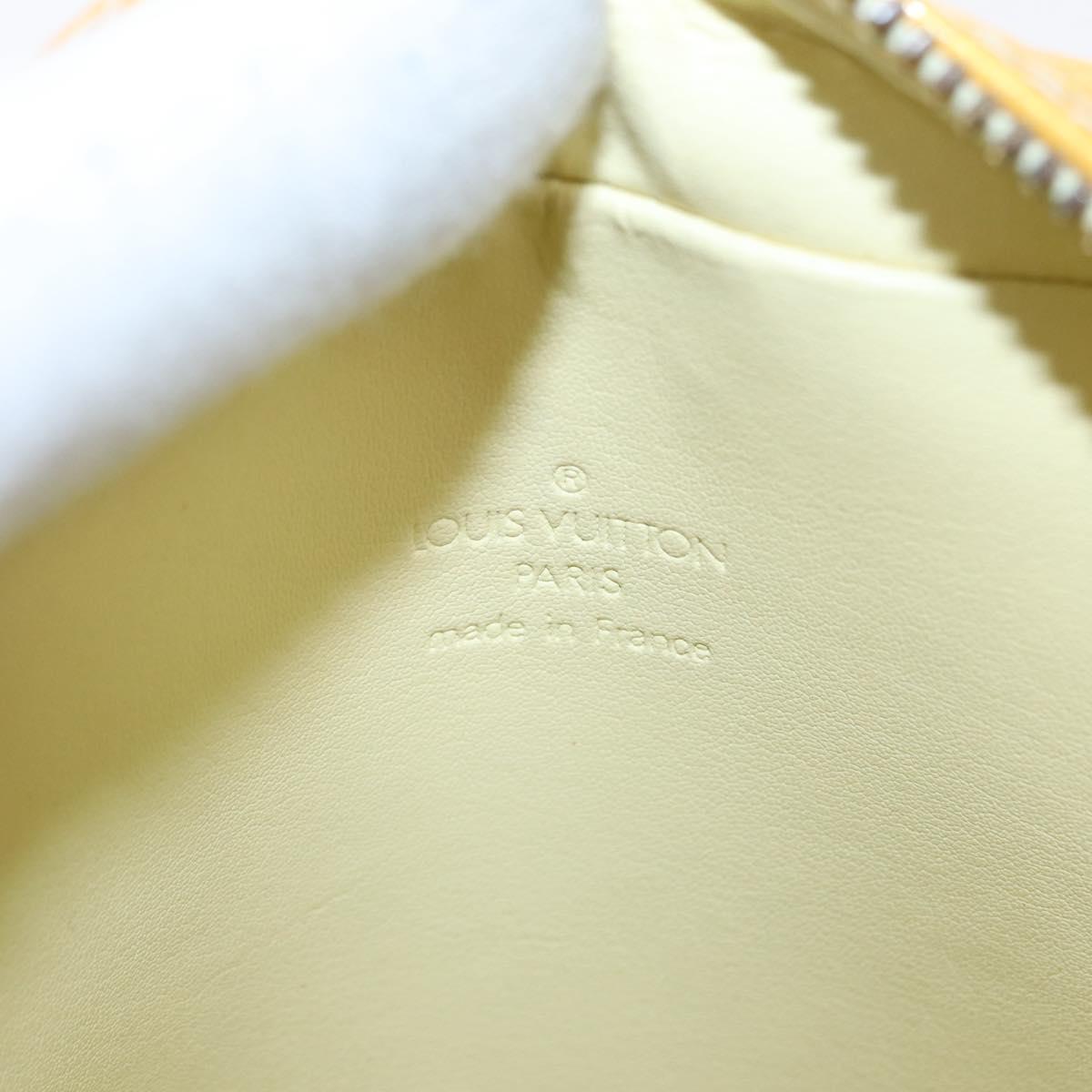 LOUIS VUITTON Monogram Vernis Wooster Bag Lime Yellow M91075 LV Auth 152753