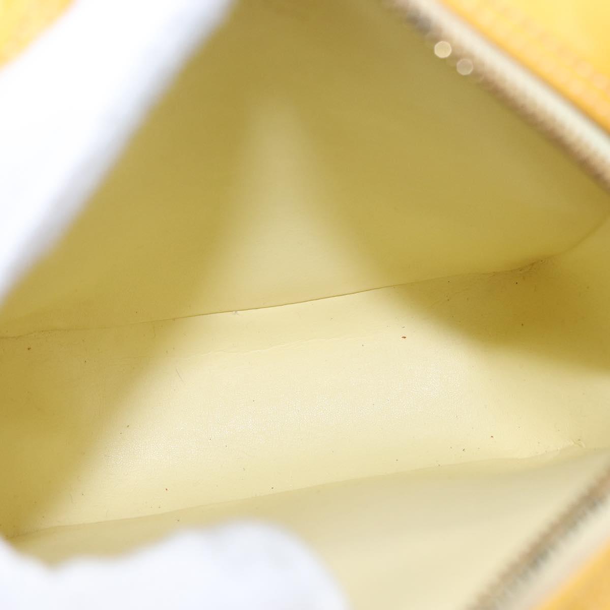 LOUIS VUITTON Monogram Vernis Wooster Bag Lime Yellow M91075 LV Auth 152753