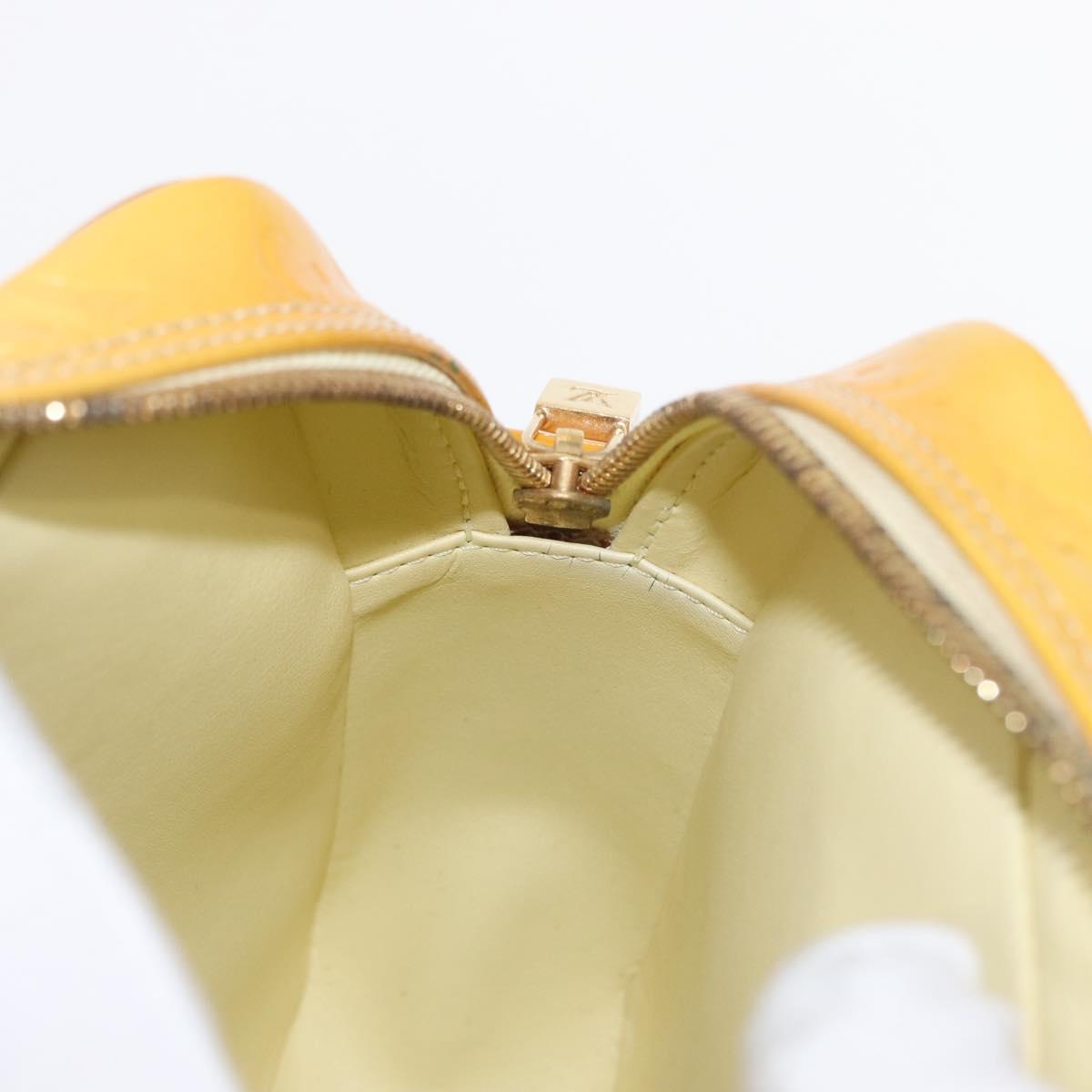 LOUIS VUITTON Monogram Vernis Wooster Bag Lime Yellow M91075 LV Auth 152753