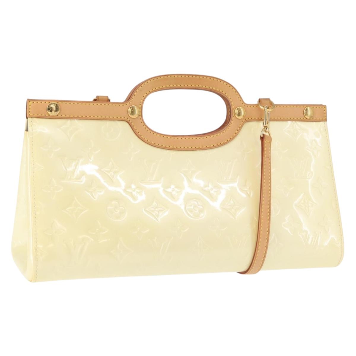 LOUIS VUITTON Monogram Vernis Roxbury Drive Hand Bag Perle M91374 LV Auth 152755