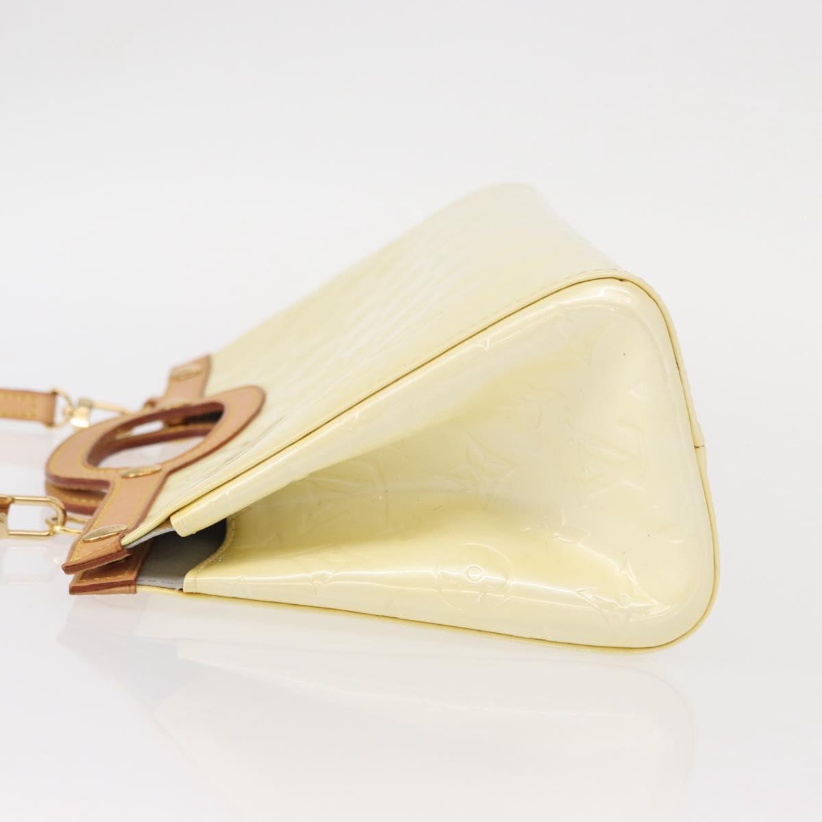 LOUIS VUITTON Monogram Vernis Roxbury Drive Hand Bag Perle M91374 LV Auth 152755