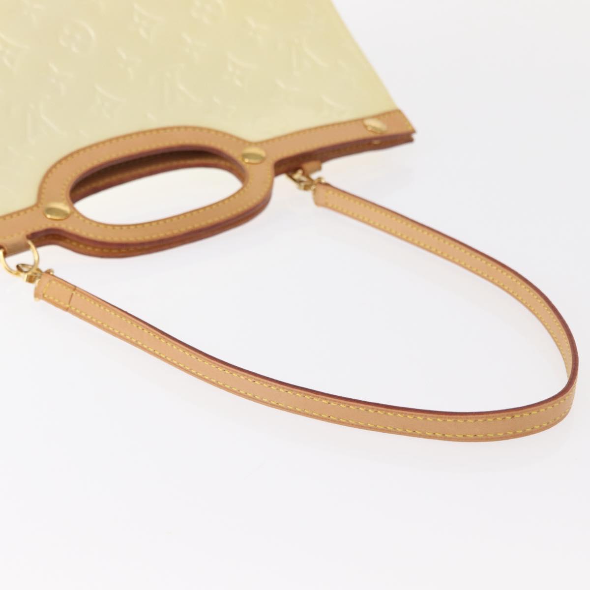 LOUIS VUITTON Monogram Vernis Roxbury Drive Hand Bag Perle M91374 LV Auth 152755