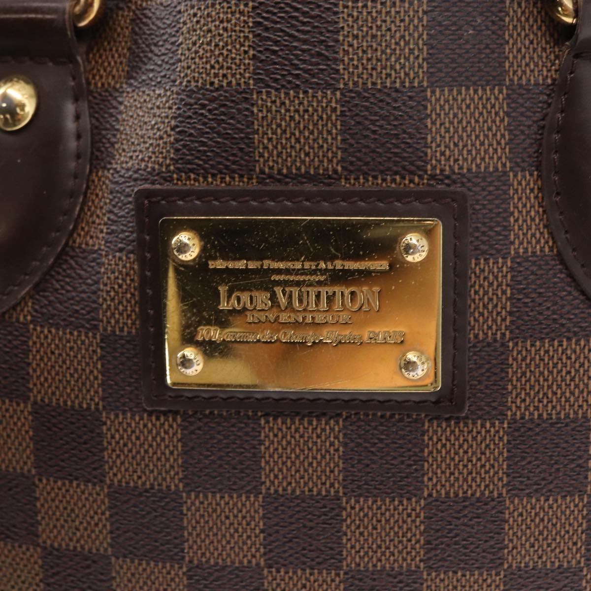 LOUIS VUITTON Damier Ebene Hampstead PM Tote Bag N51205 LV Auth 152756