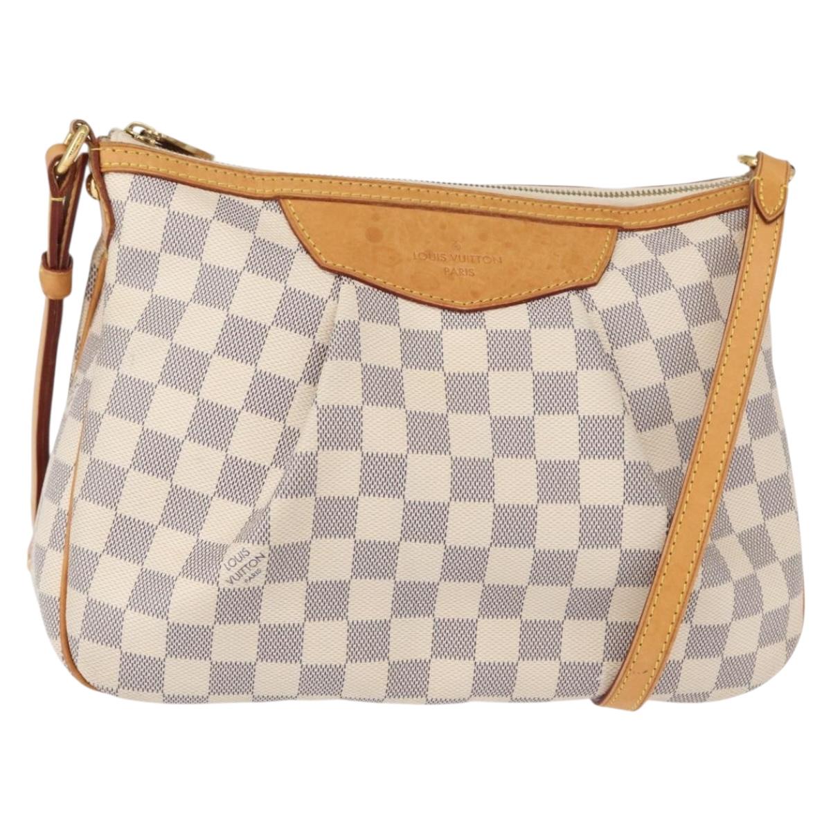 LOUIS VUITTON Damier Azur Siracusa PM Shoulder Bag N41113 LV Auth 152757