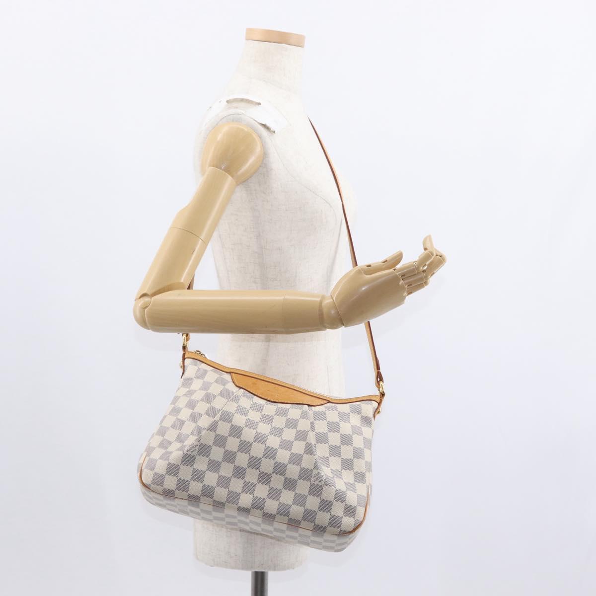 LOUIS VUITTON Damier Azur Siracusa PM Shoulder Bag N41113 LV Auth 152757