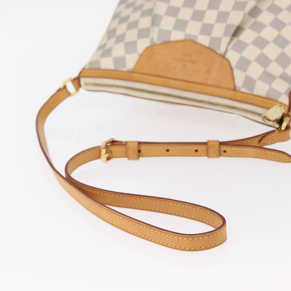 LOUIS VUITTON Damier Azur Siracusa PM Shoulder Bag N41113 LV Auth 152757