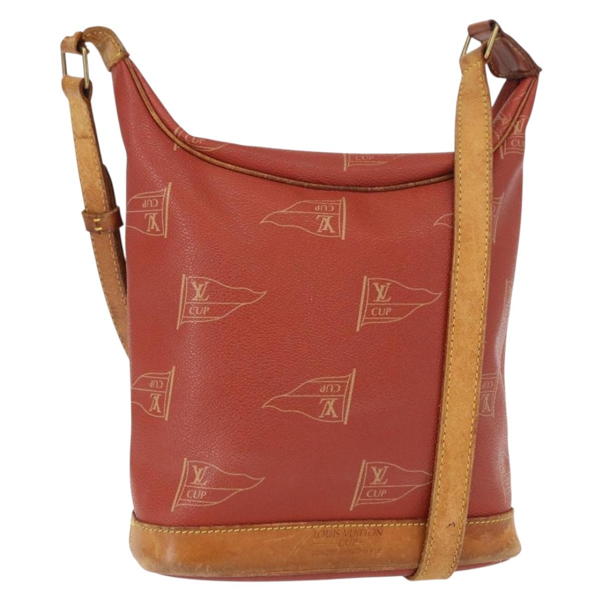 LOUIS VUITTON LOUIS VUITTON Cup Le Touquet Shoulder Bag Red M80027 Auth 152759