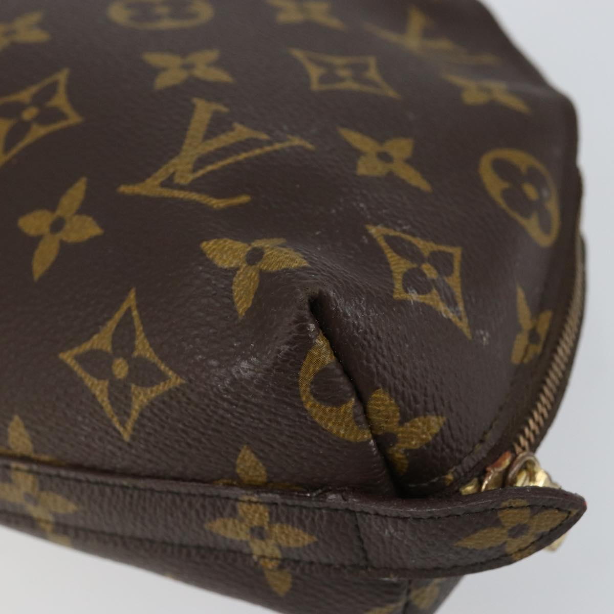 LOUIS VUITTON Monogram Trousse Demi Ronde Cosmetic Pouch M47520 LV Auth 152763