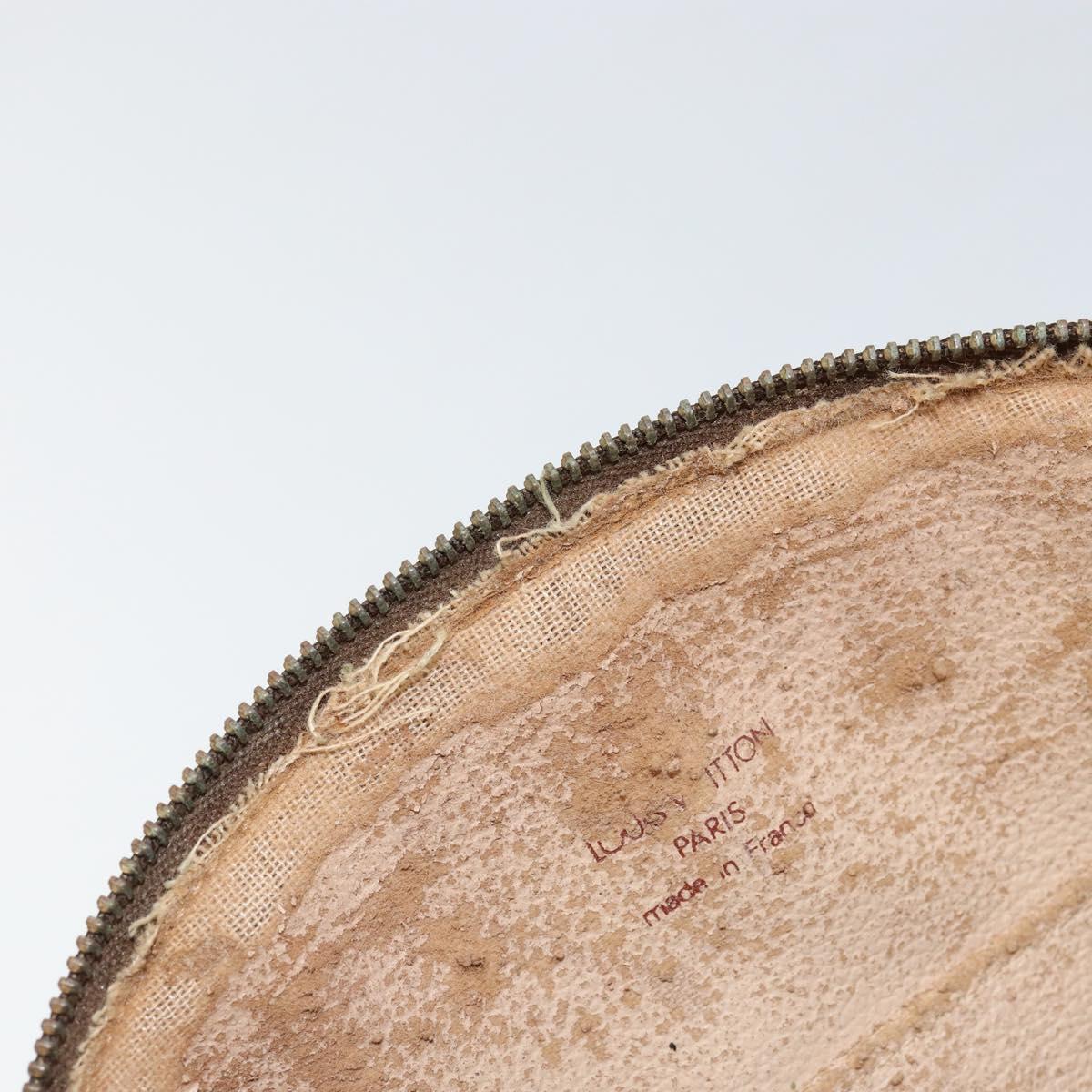 LOUIS VUITTON Monogram Trousse Demi Ronde Cosmetic Pouch M47520 LV Auth 152763