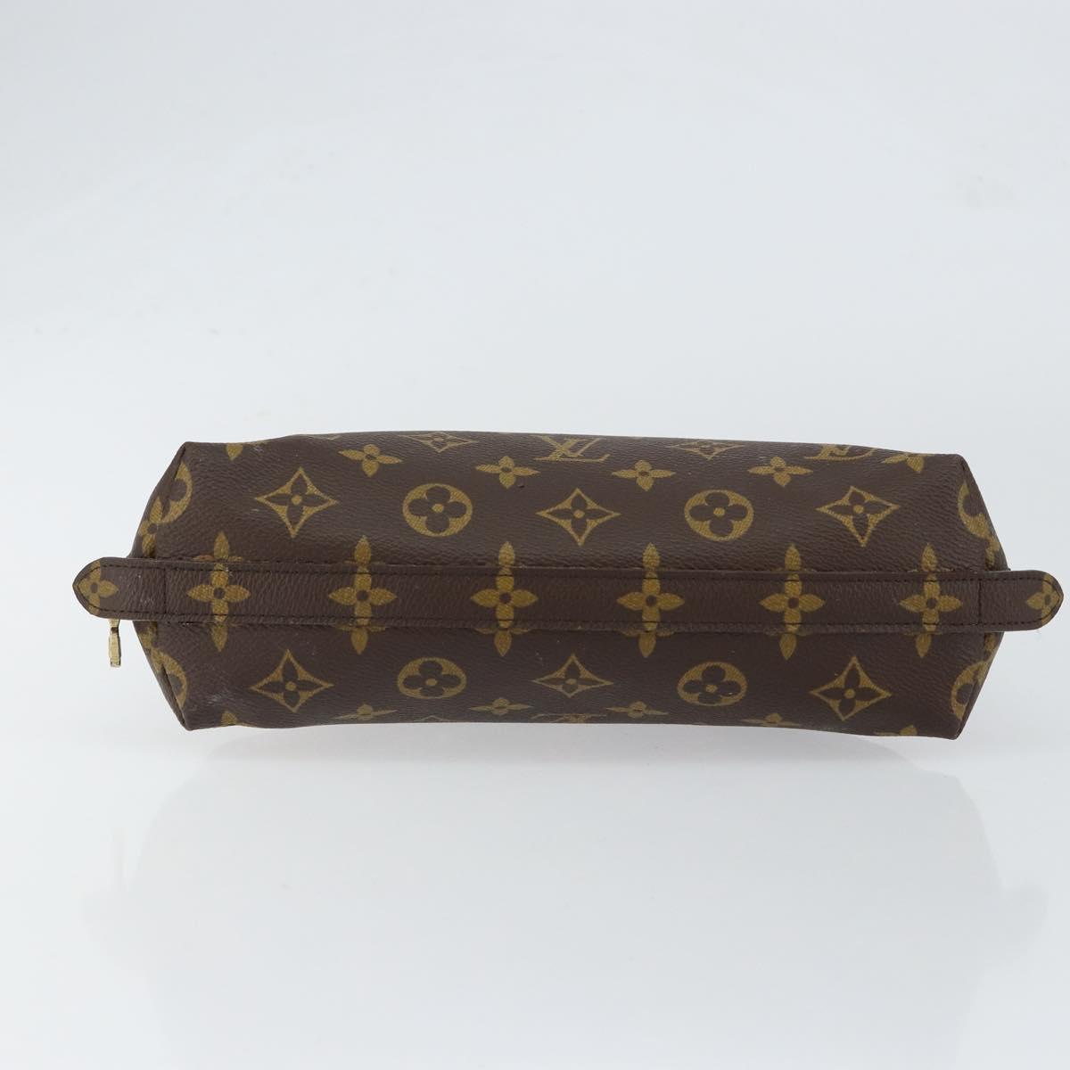 LOUIS VUITTON Monogram Trousse Demi Ronde Cosmetic Pouch M47520 LV Auth 152763