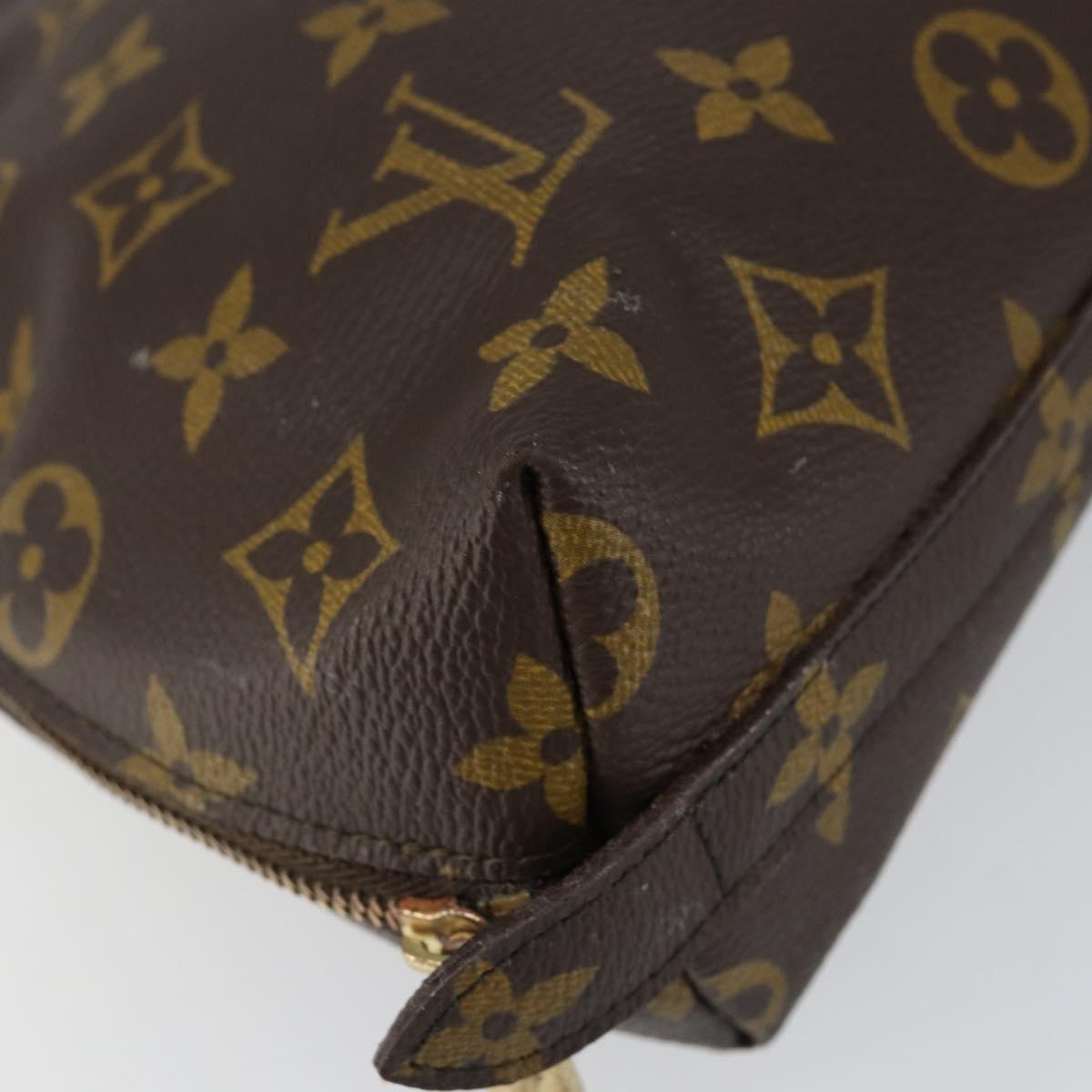 LOUIS VUITTON Monogram Trousse Demi Ronde Cosmetic Pouch M47520 LV Auth 152763