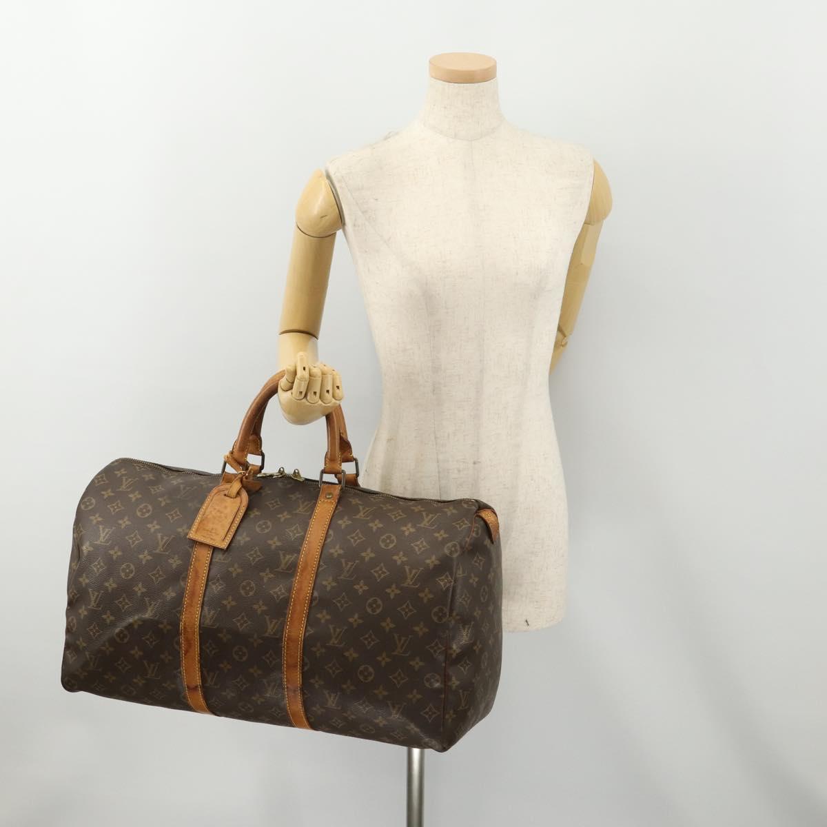 LOUIS VUITTON Monogram Keepall 50 Boston Bag M41426 LV Auth 152781
