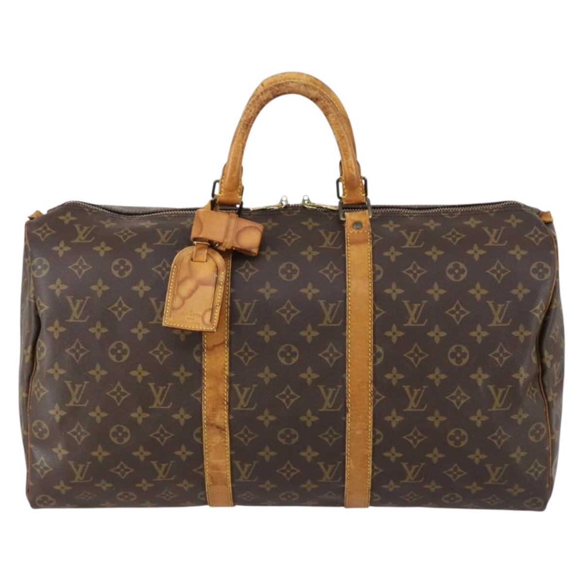LOUIS VUITTON Monogram Keepall 50 Boston Bag M41426 LV Auth 152782