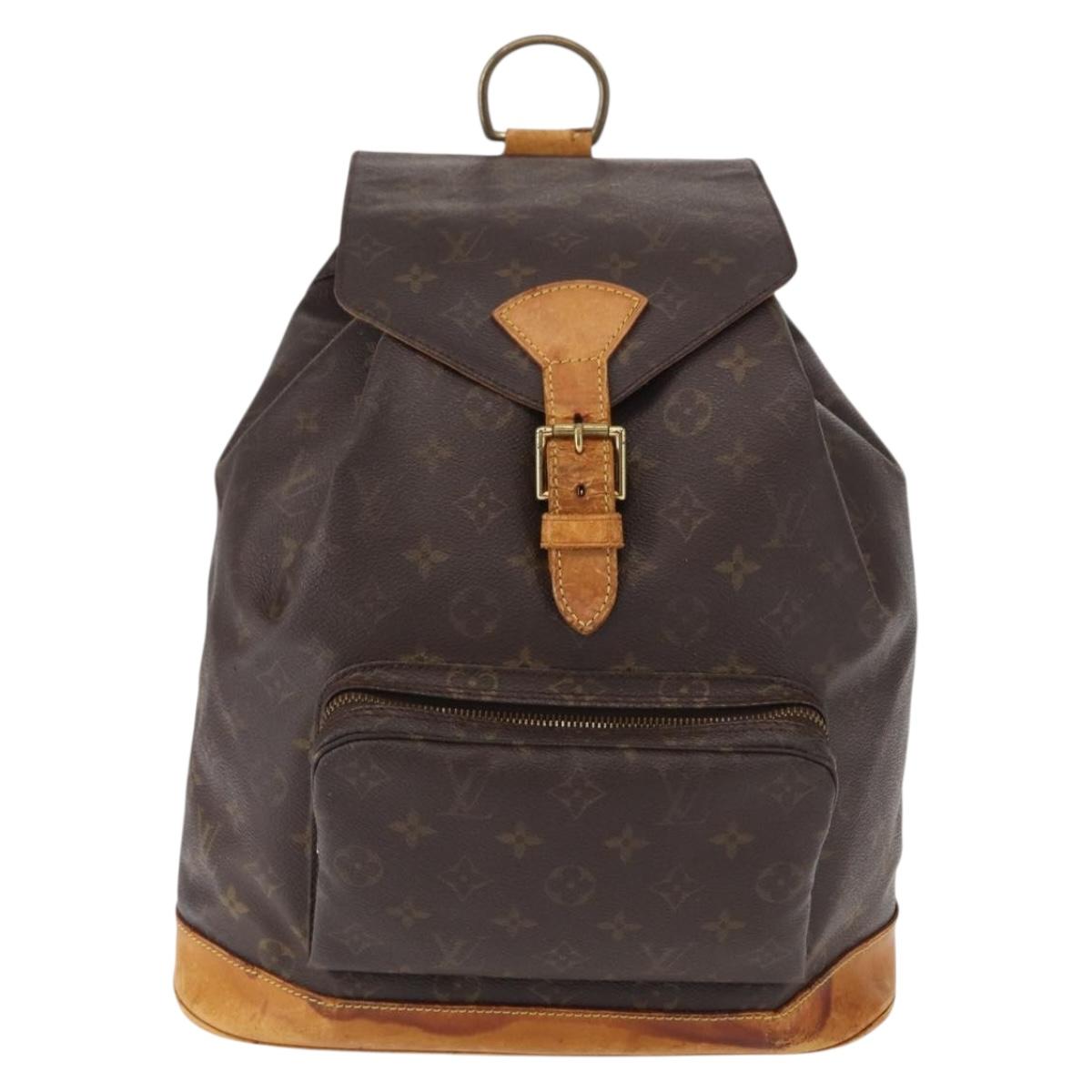 LOUIS VUITTON Monogram Montsouris GM Backpack M51135 LV Auth 152800