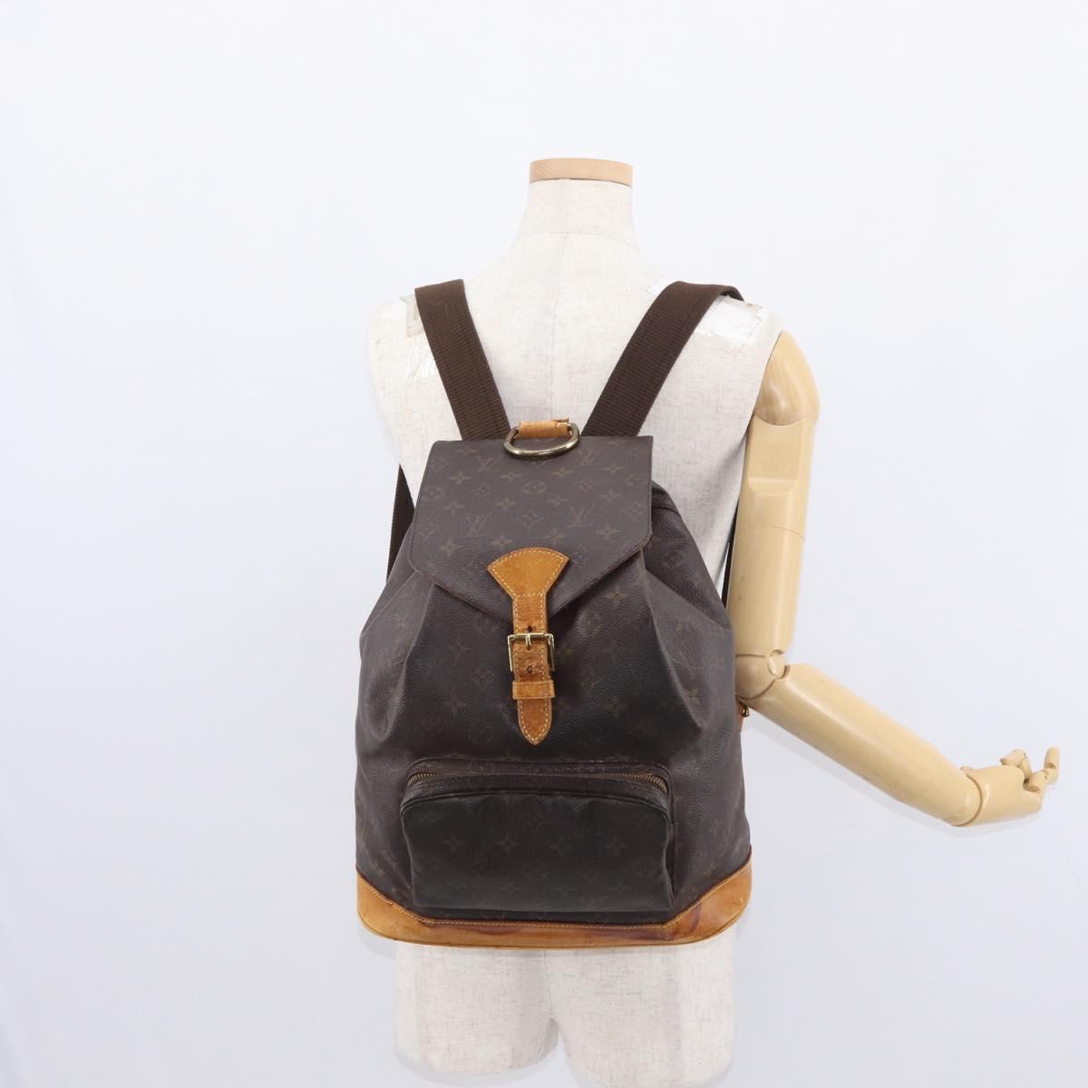 LOUIS VUITTON Monogram Montsouris GM Backpack M51135 LV Auth 152800