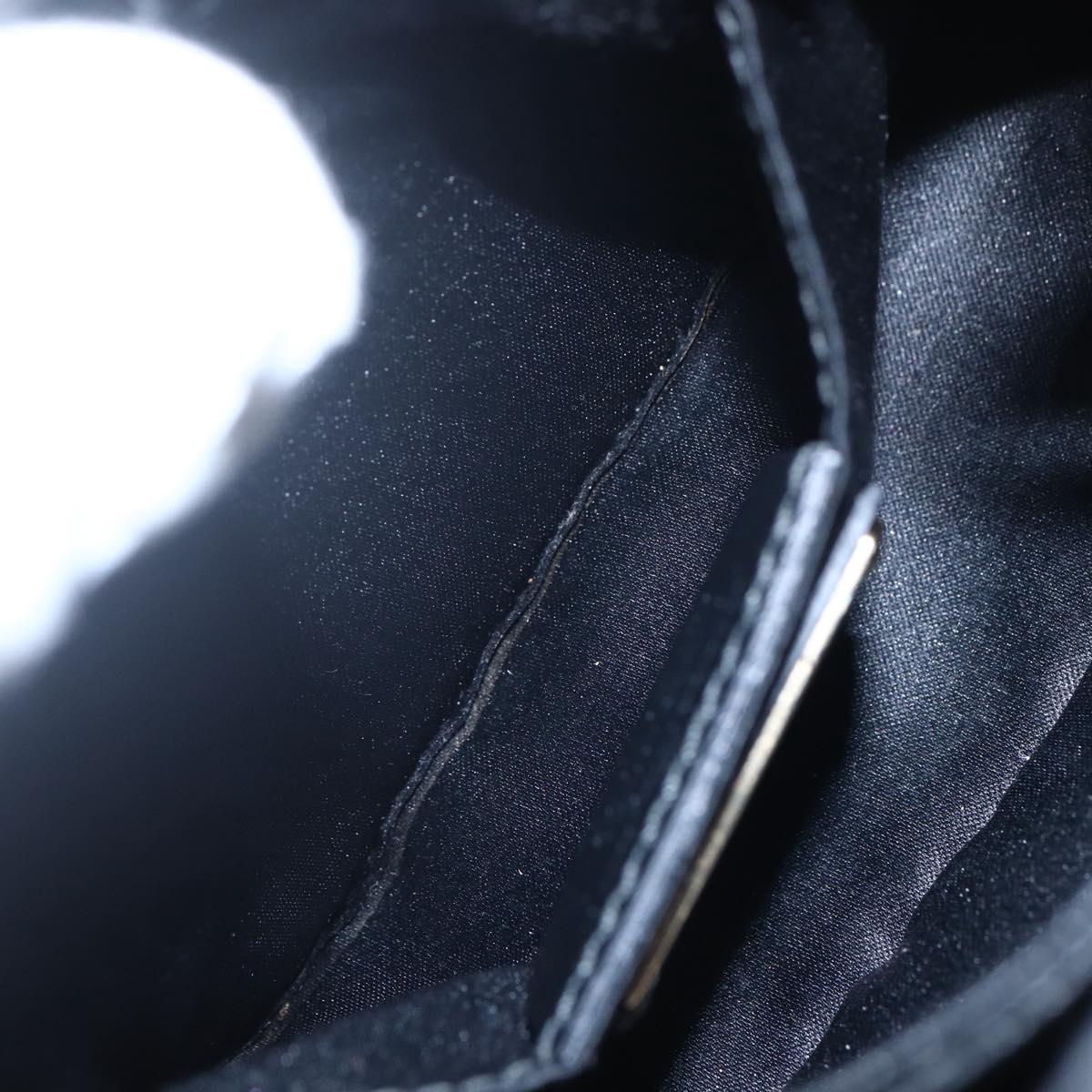 Salvatore Ferragamo Vala Shoulder Bag Leather 2way Black Gold Silver Auth 152825