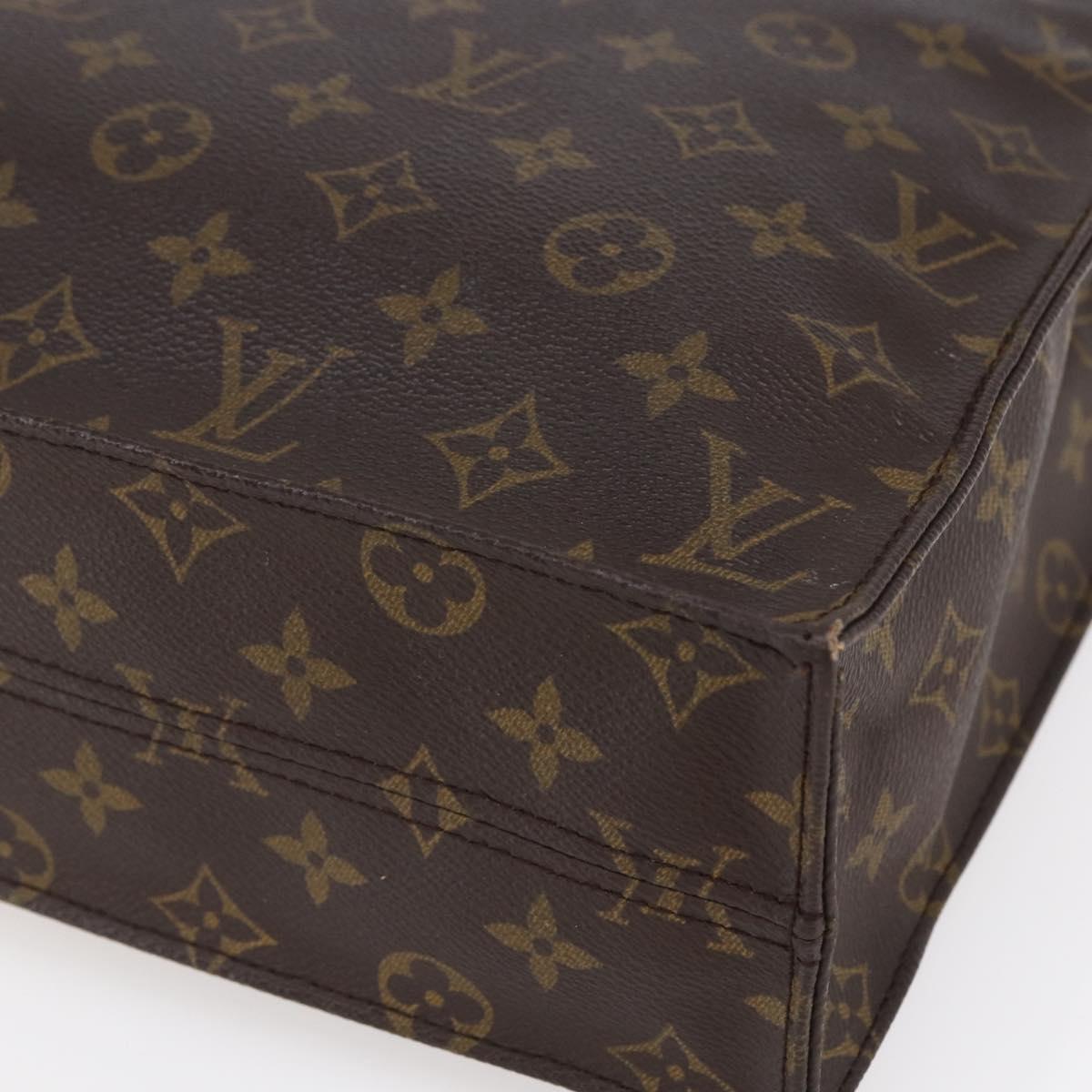 LOUIS VUITTON Monogram Sac Plat Hand Bag M51140 LV Auth 152846